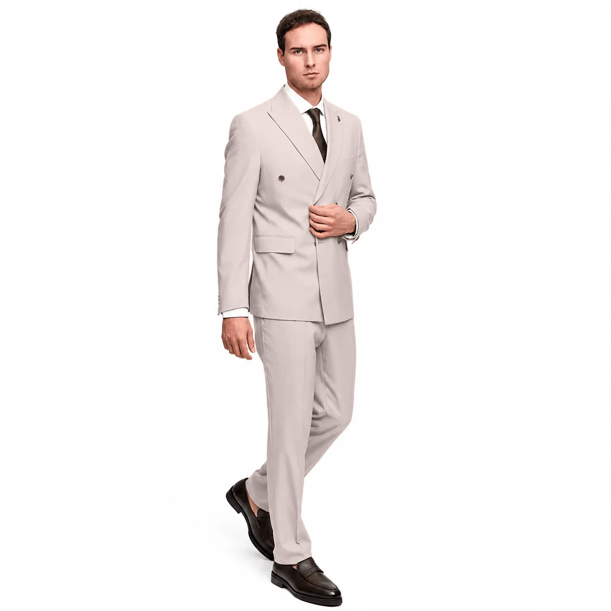 Ceehuteey Handsome Men's Suit Double Breasted 2 Piece Suits (Blazer+Pants)