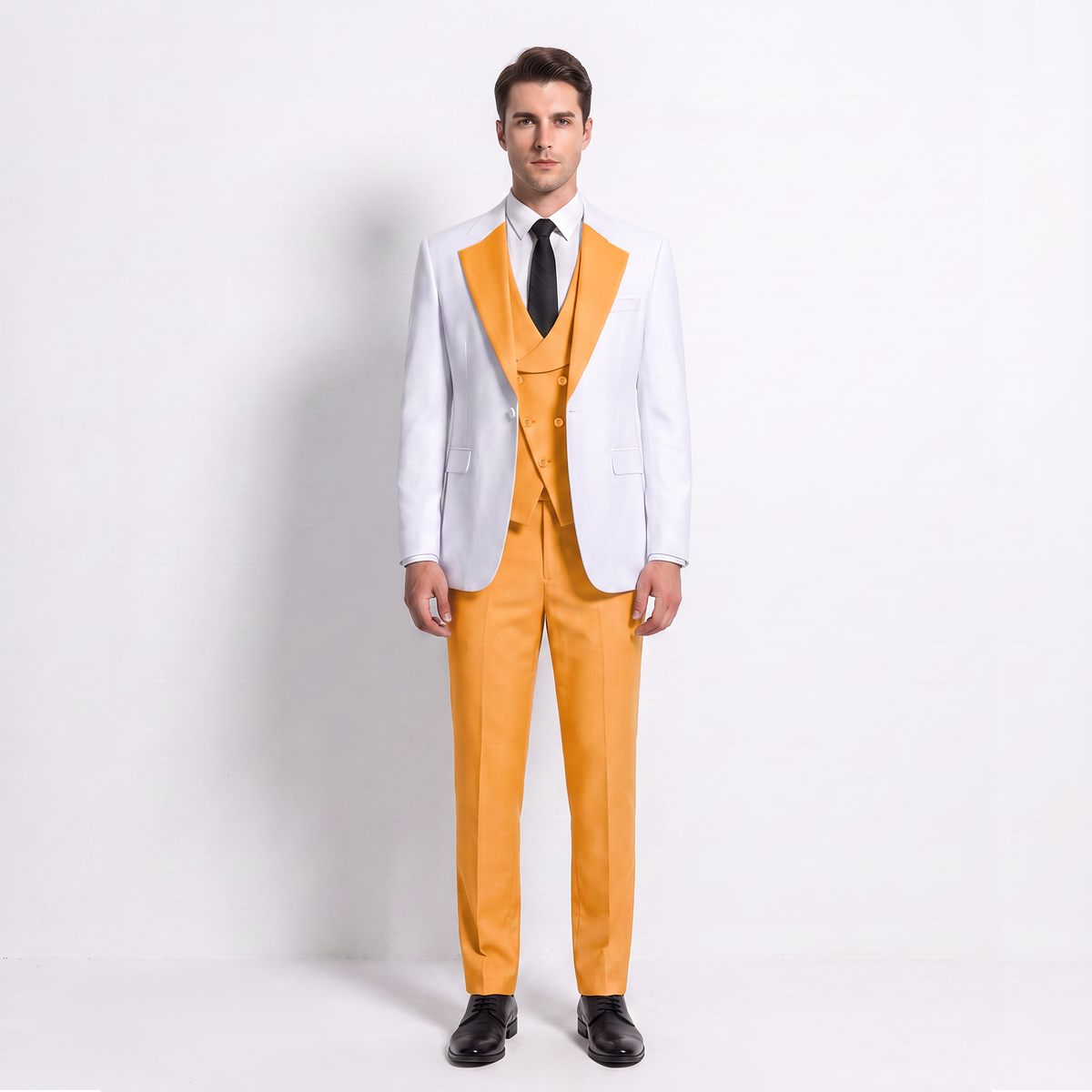 Ceehuteey Men's Suits Slim Fit 3 Pieces Notch Lapel Tuxedos (Blazer+Vest+ Pant)