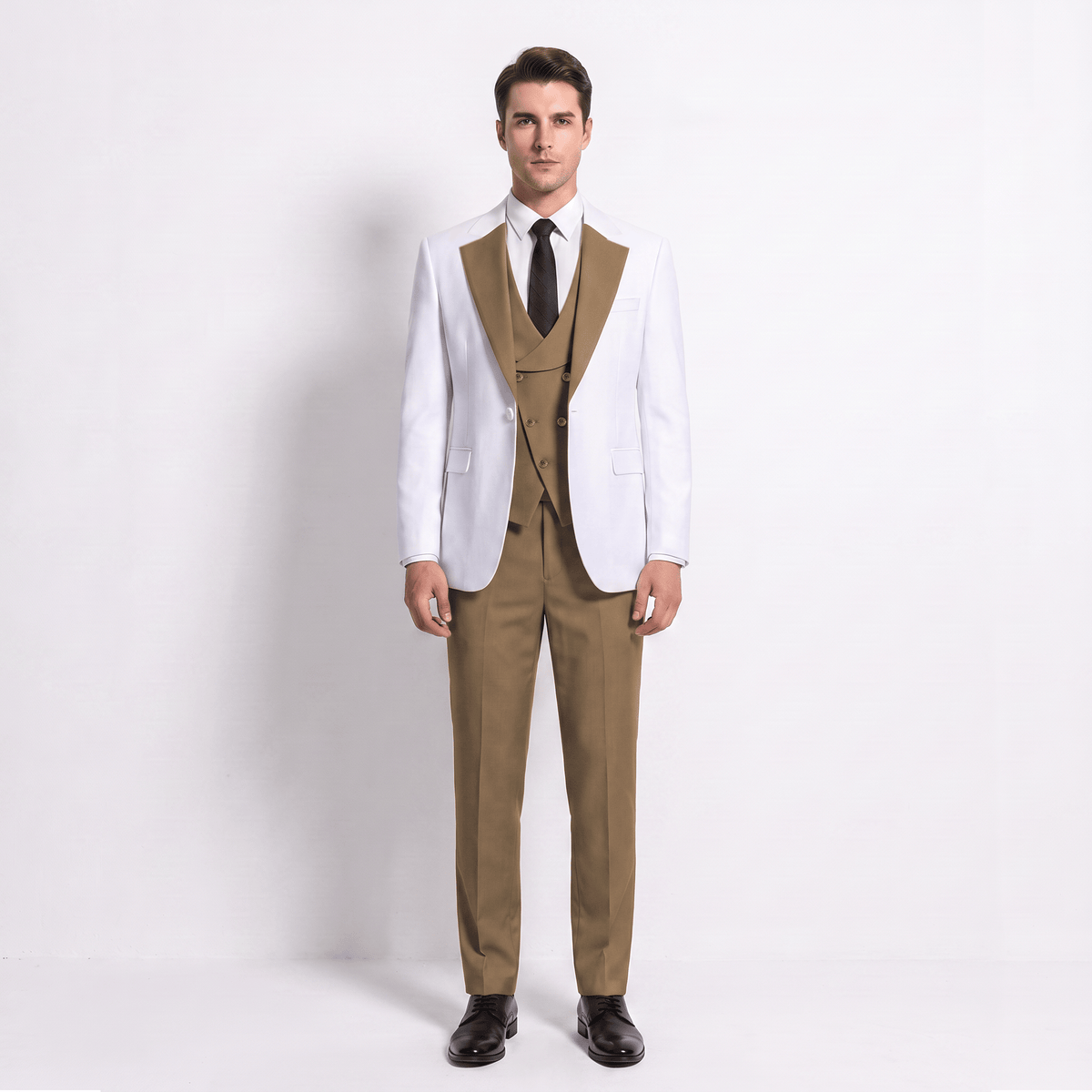 Ceehuteey Ceehuteey Men's Suits Slim Fit 3 Pieces Notch Lapel Tuxedos (Blazer+Vest+ Pant)