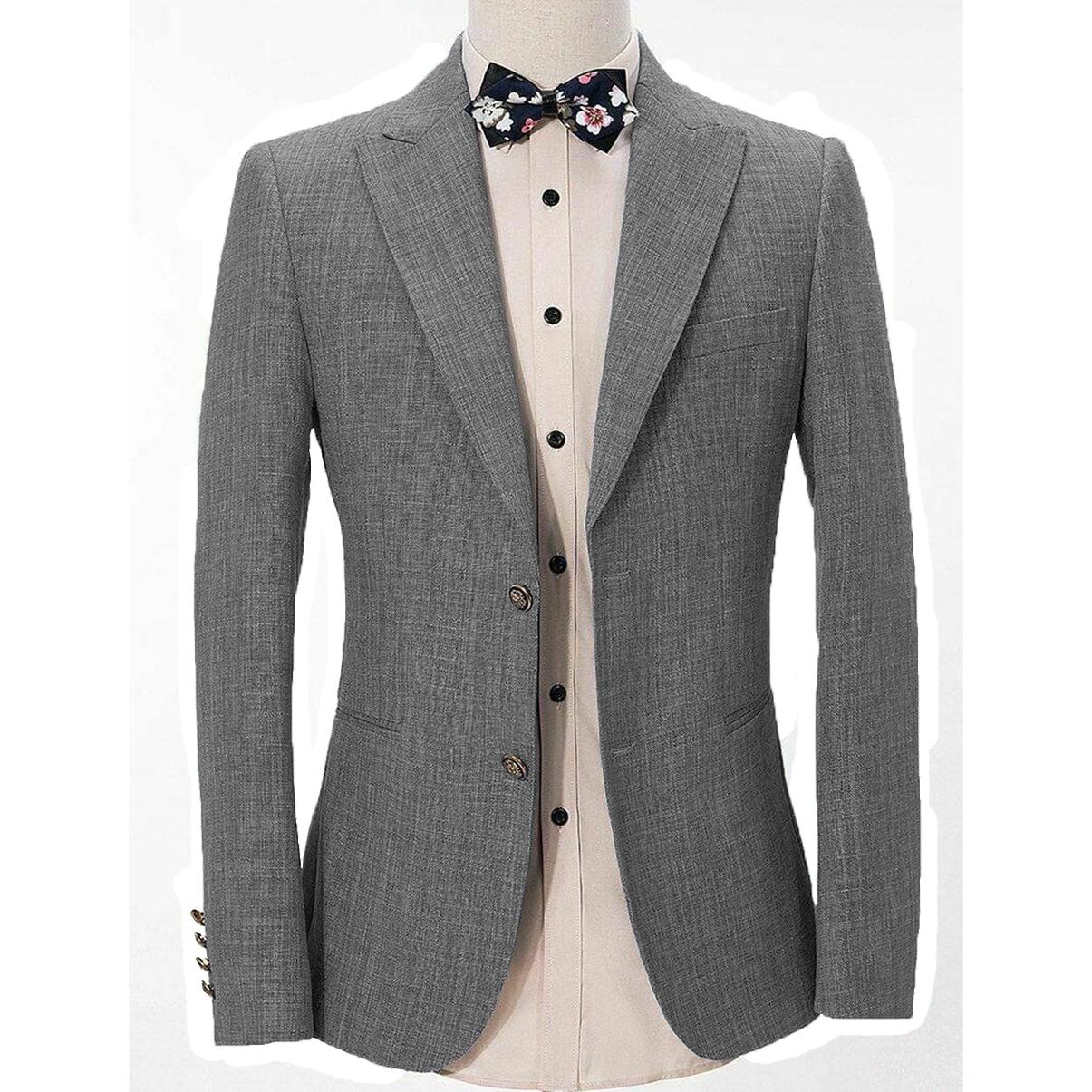 ceehuteey Casual Men's Regular Fashion Peak Lapel Blazer