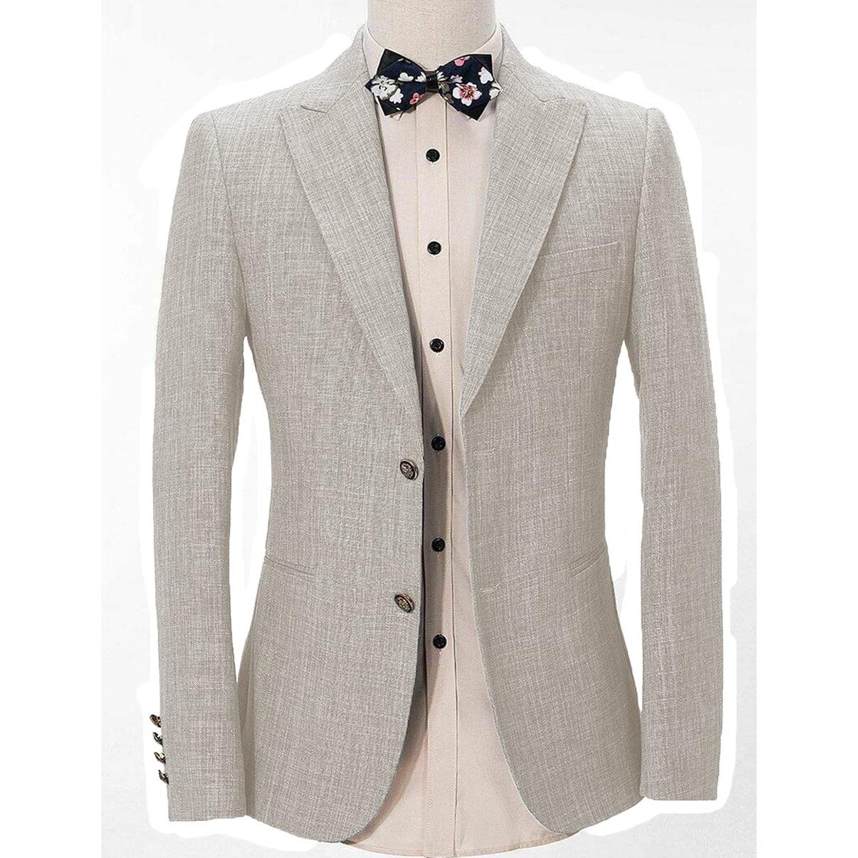 ceehuteey Casual Men's Regular Fashion Peak Lapel Blazer