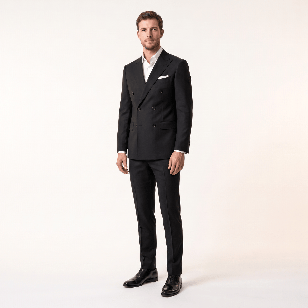 ceehuteey Ceehuteey 2 Pieces Men’s Suit Slim Fit Flat Peak Lapel Tuxedos (Blazer+Pants)