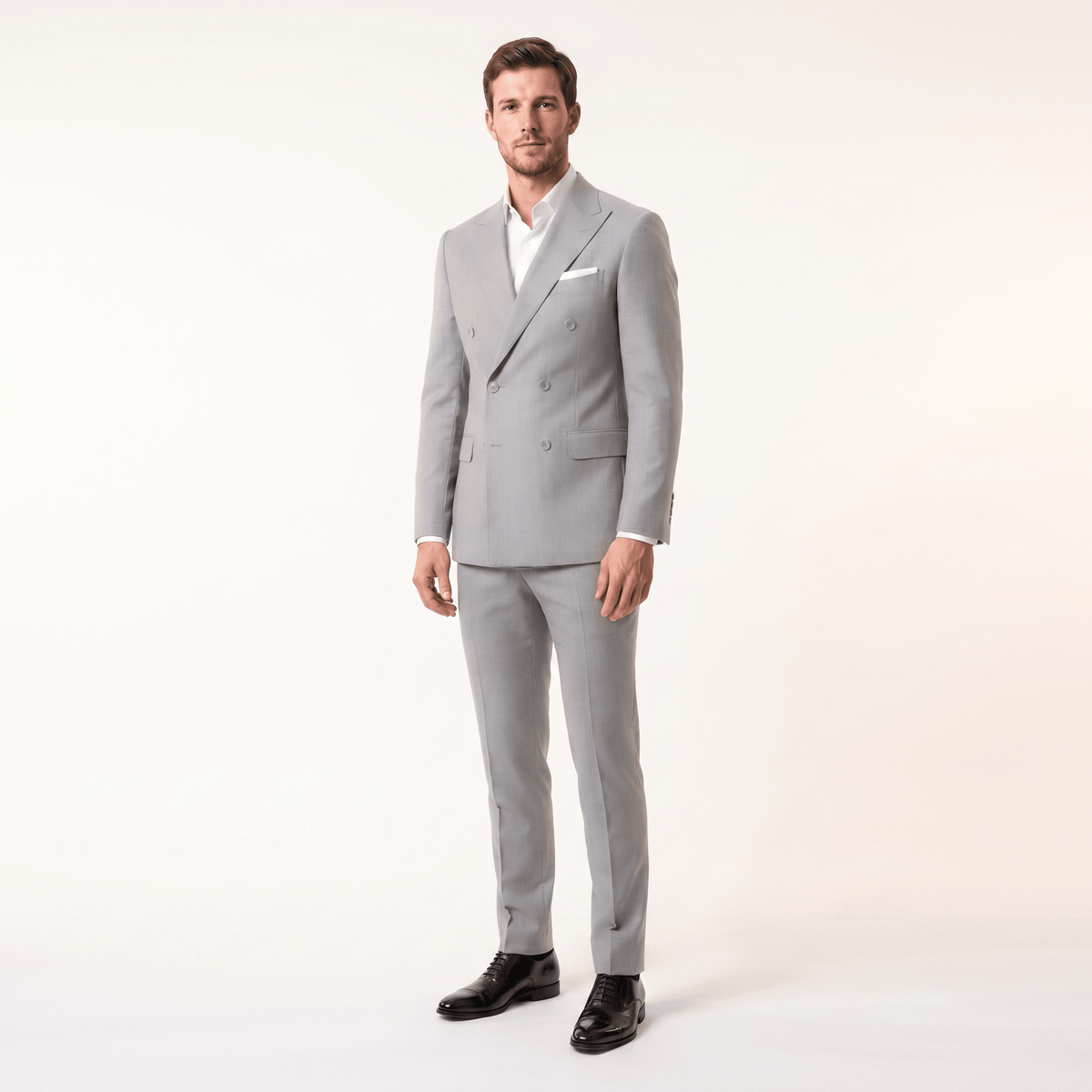 ceehuteey Ceehuteey 2 Pieces Men’s Suit Slim Fit Flat Peak Lapel Tuxedos (Blazer+Pants)