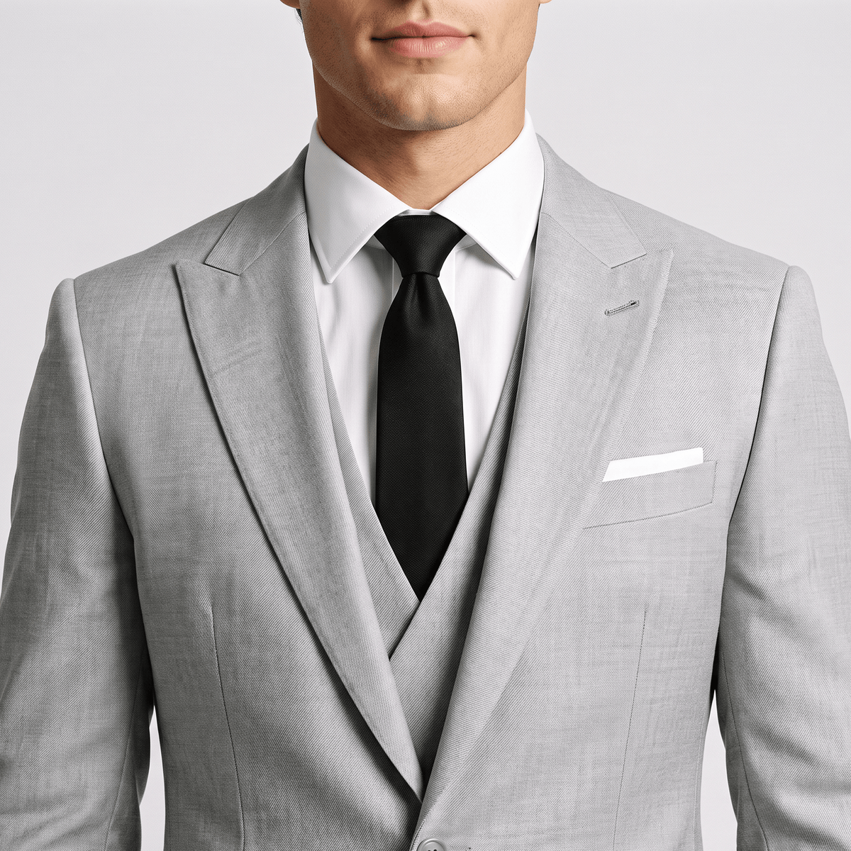 Ceehuteey Ceehuteey 3 Pieces Men's Suit Flat Peak Lapel Suits (Blazer+Vest+Pants)