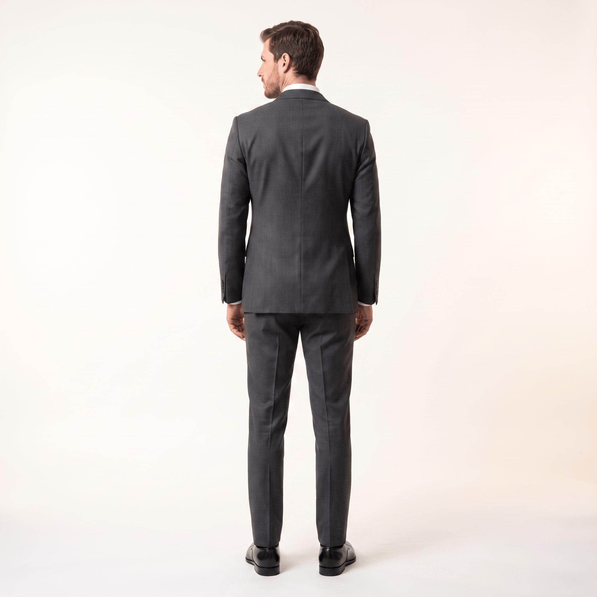 ceehuteey Ceehuteey Double Breasted 2 Pieces Men’s Suit Slim Fit Flat Peak Lapel Tuxedos (Blazer+Pants)