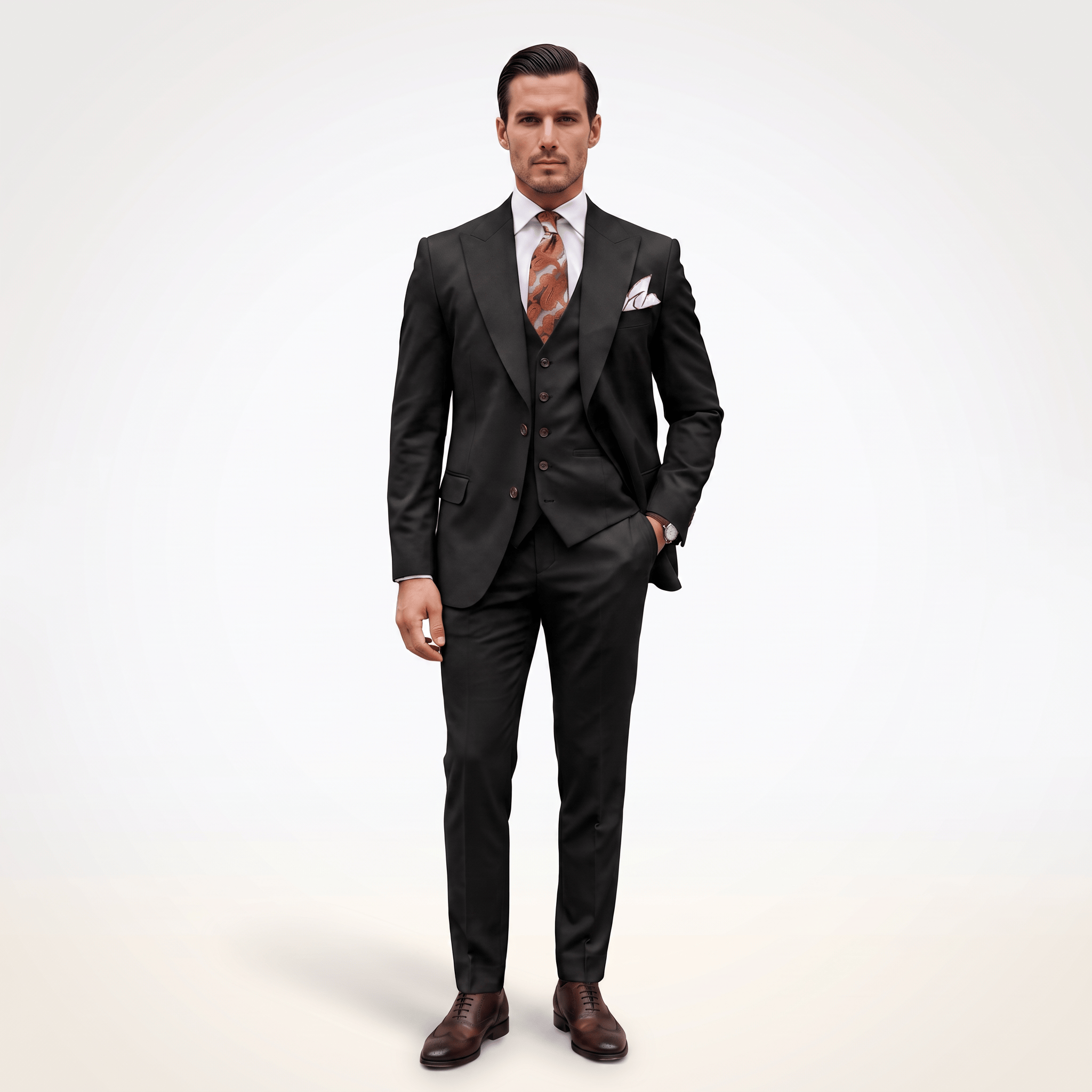 Ceehuteey Ceehuteey Men's 3 Piece Peak Lapel Men's Express Suit (Blazer+Vest+Pants)