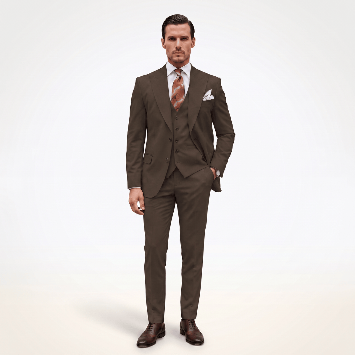 Ceehuteey Ceehuteey Men's 3 Piece Peak Lapel Men's Express Suit (Blazer+Vest+Pants)
