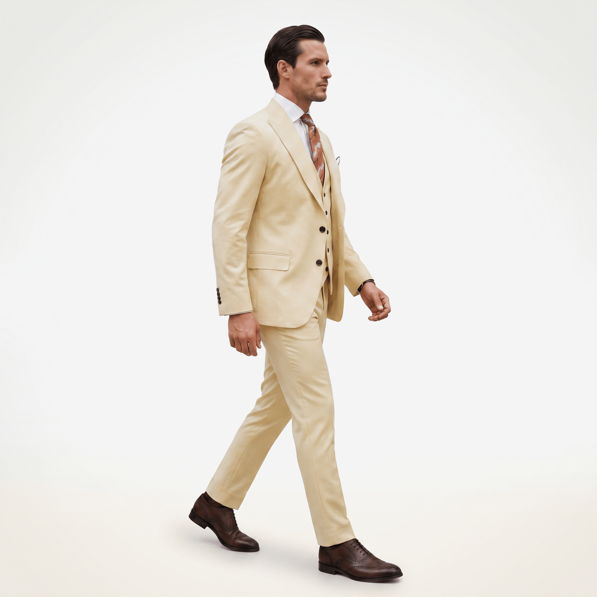 Ceehuteey Ceehuteey Men's 3 Piece Peak Lapel Men's Express Suit (Blazer+Vest+Pants)
