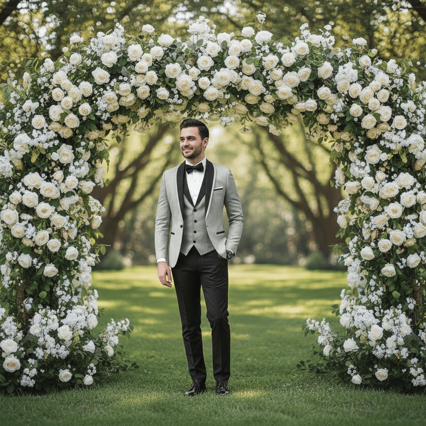 ceehuteey Ceehuteey Men's 3 Pieces Fashion Shawl Lapel Tuxedos For Groomsmen(Blazer+vest+Pants)