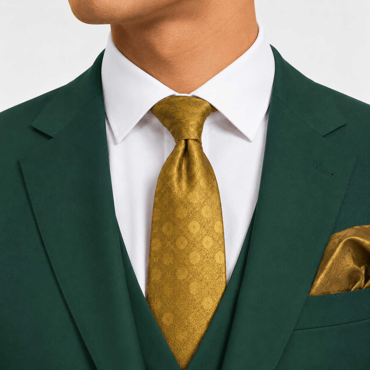 Ceehuteey Ceehuteey Men's 3 Pieces Flat Peak Lapel Suits For (Blazer+Vest+Pants)