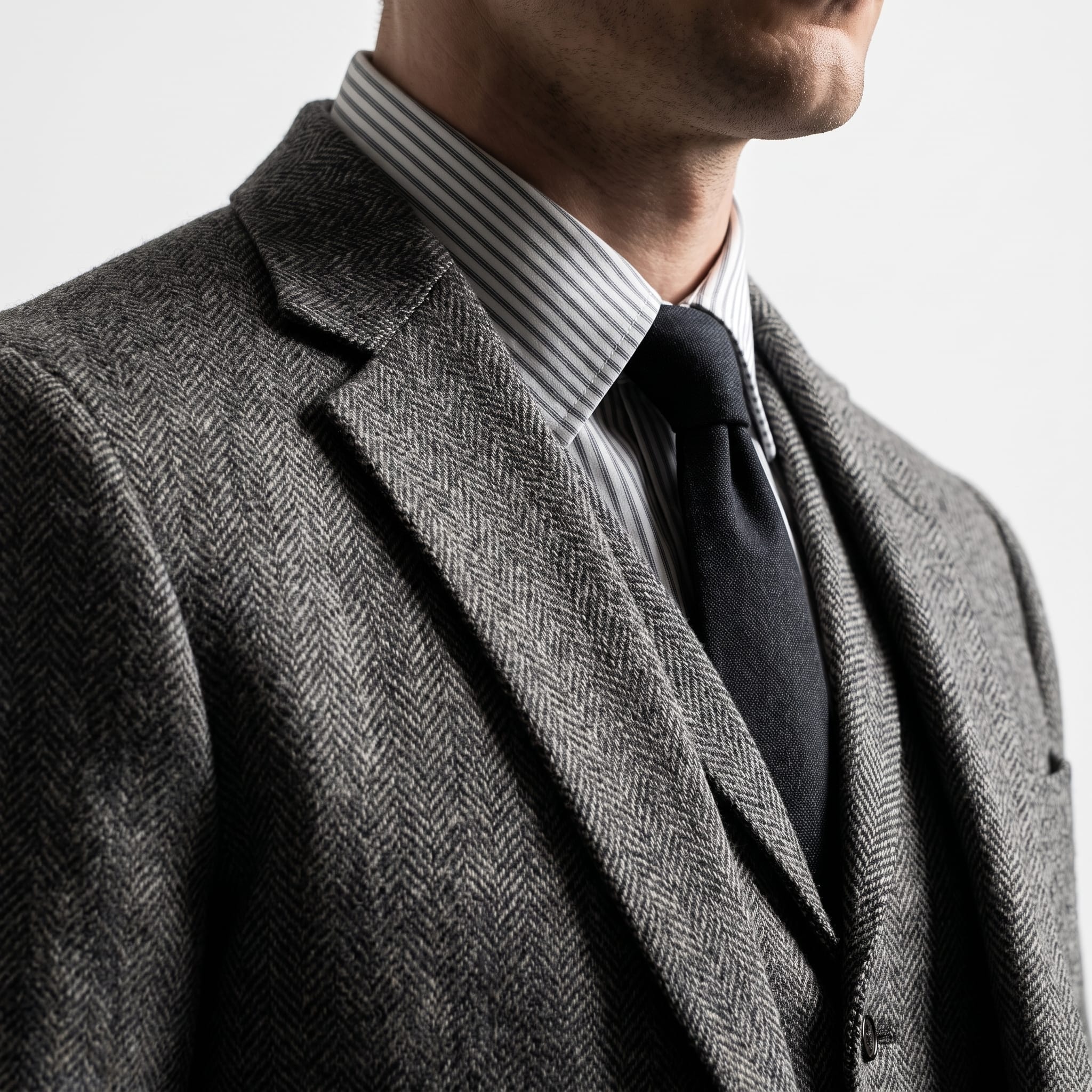 Ceehuteey Ceehuteey Men’s Classical Herringbone Suits 3 Piece Suits Groom Suits (Blazer+Vest+Pants)