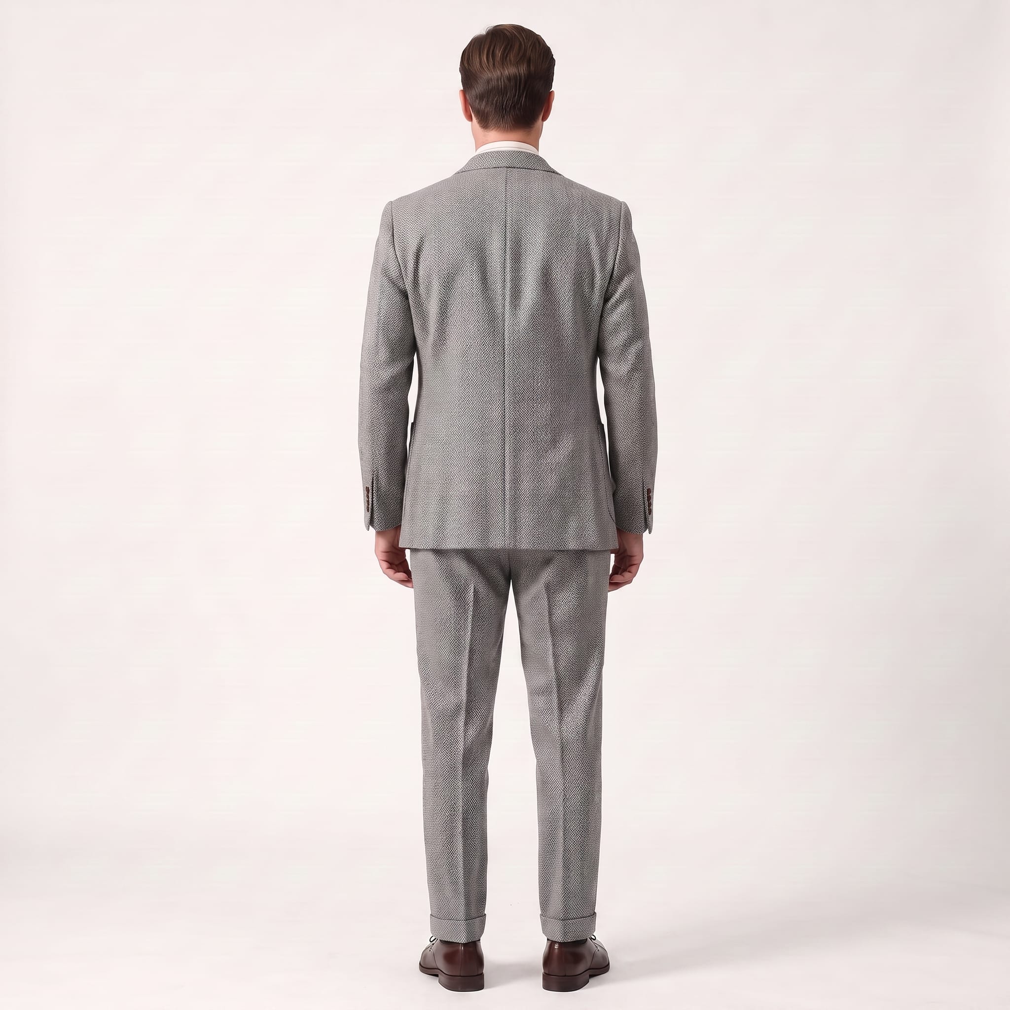Ceehuteey Ceehuteey Men’s Classical Herringbone Suits 3 Piece Suits Groom Suits (Blazer+Vest+Pants)