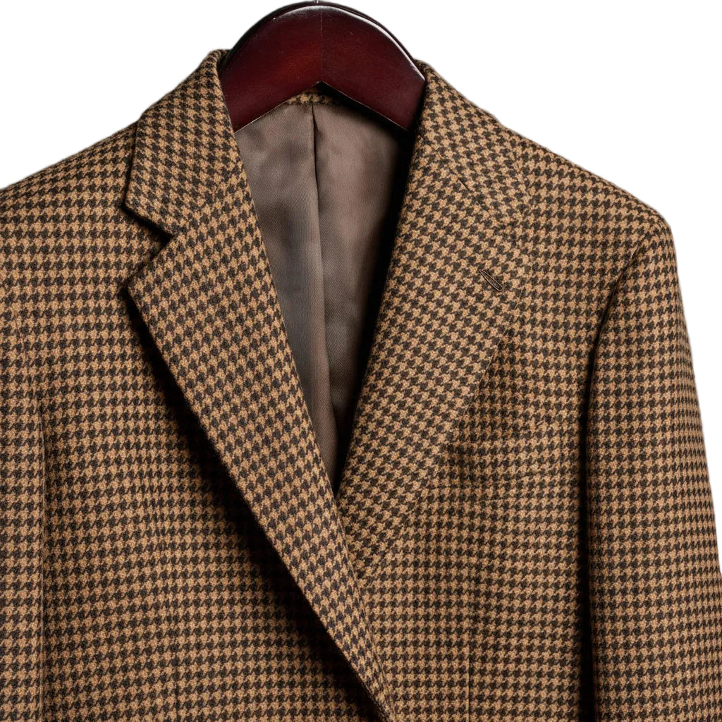 ceehuteey Ceehuteey Men's Fashion Houndstooth Pattern Checked Peak Lapel Tuxedos Blazer