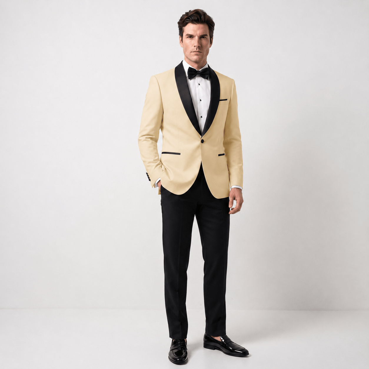 Ceehuteey Ceehuteey Men's One Button Shawl Lapel Blazer