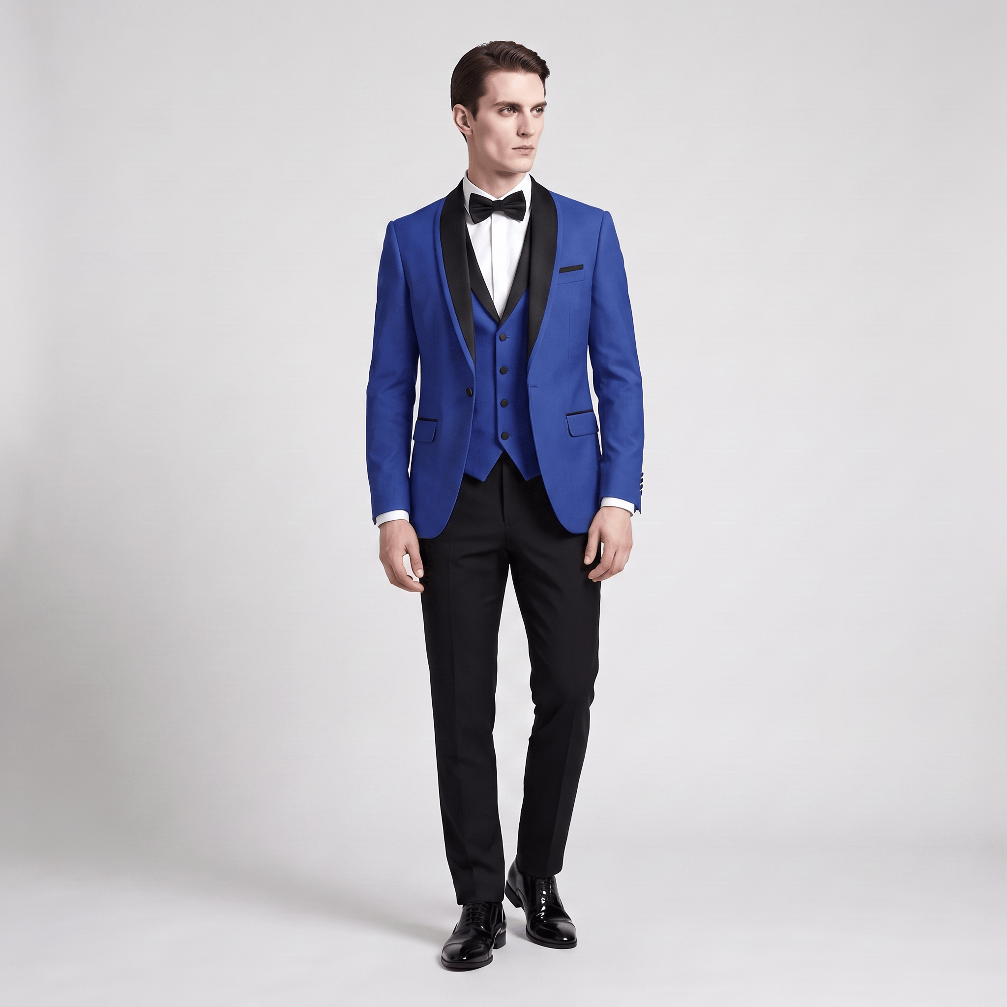 Ceehuteey Ceehuteey Men's Suit 3 Pieces Shawl Lapel Tuxedos For Wedding (Blazer+Vest+Pants)