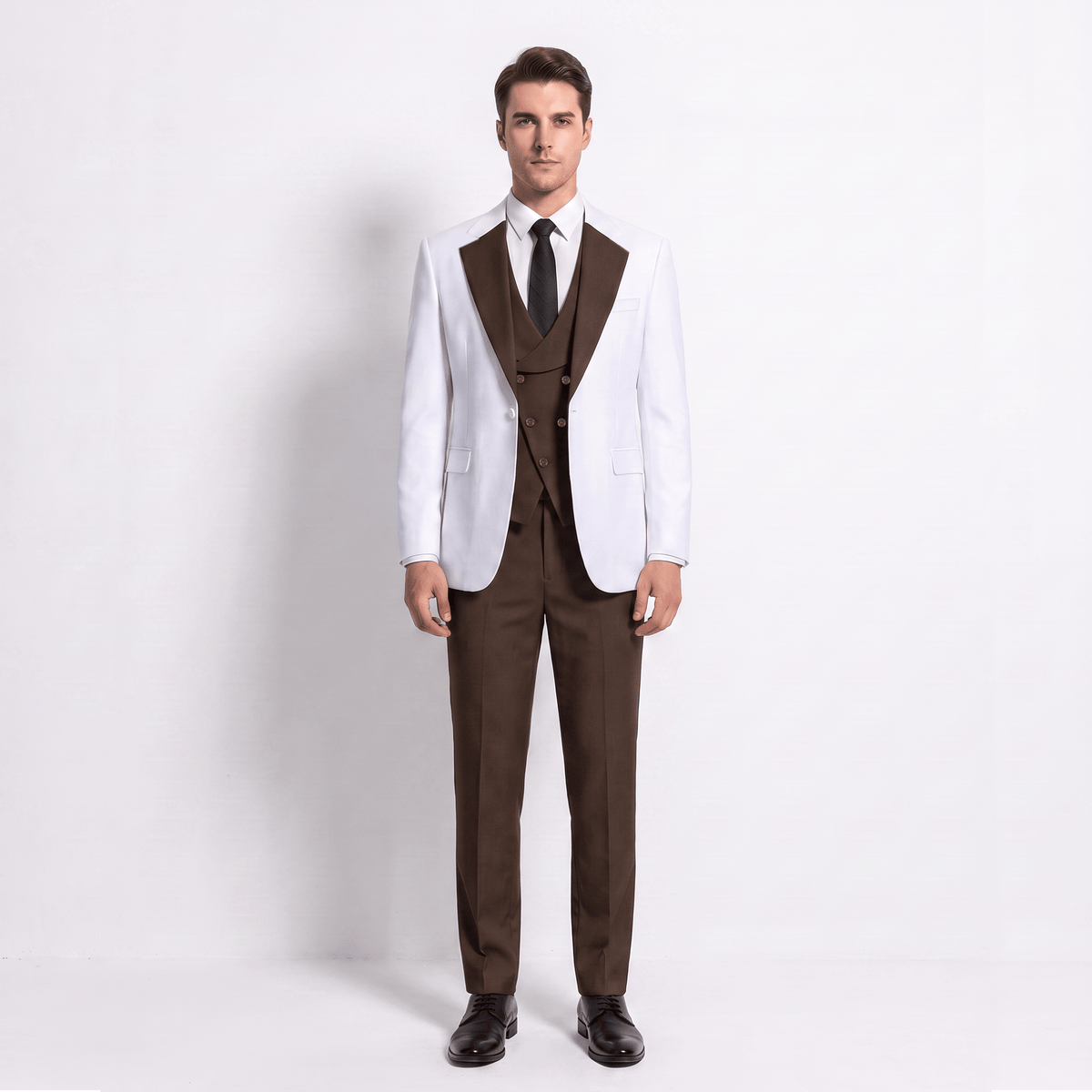Ceehuteey Ceehuteey Men's Suits Slim Fit 3 Pieces Notch Lapel Tuxedos (Blazer+Vest+ Pant)
