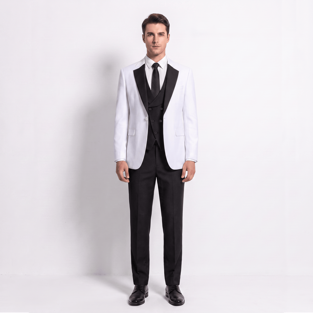 Ceehuteey Ceehuteey Men's Suits Slim Fit 3 Pieces Notch Lapel Tuxedos (Blazer+Vest+ Pant)