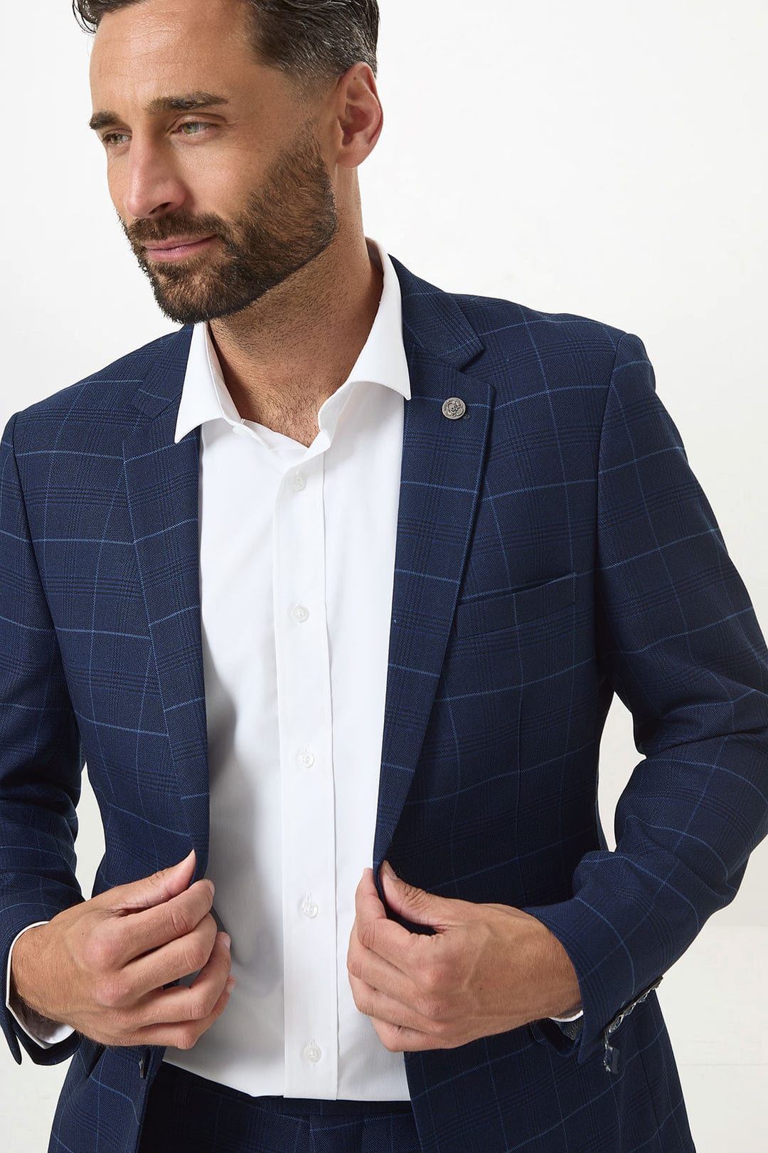 ceehuteey Ceehuteey Vintage Fashion Classic Men's 3 Pieces Plaid Notch Lapel Suit (Blazer+vest+Pants)