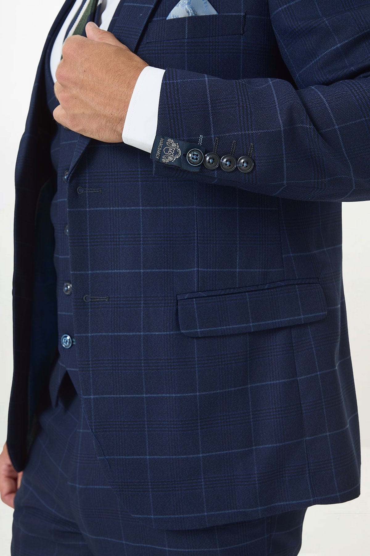 ceehuteey Ceehuteey Vintage Fashion Classic Men's 3 Pieces Plaid Notch Lapel Suit (Blazer+vest+Pants)