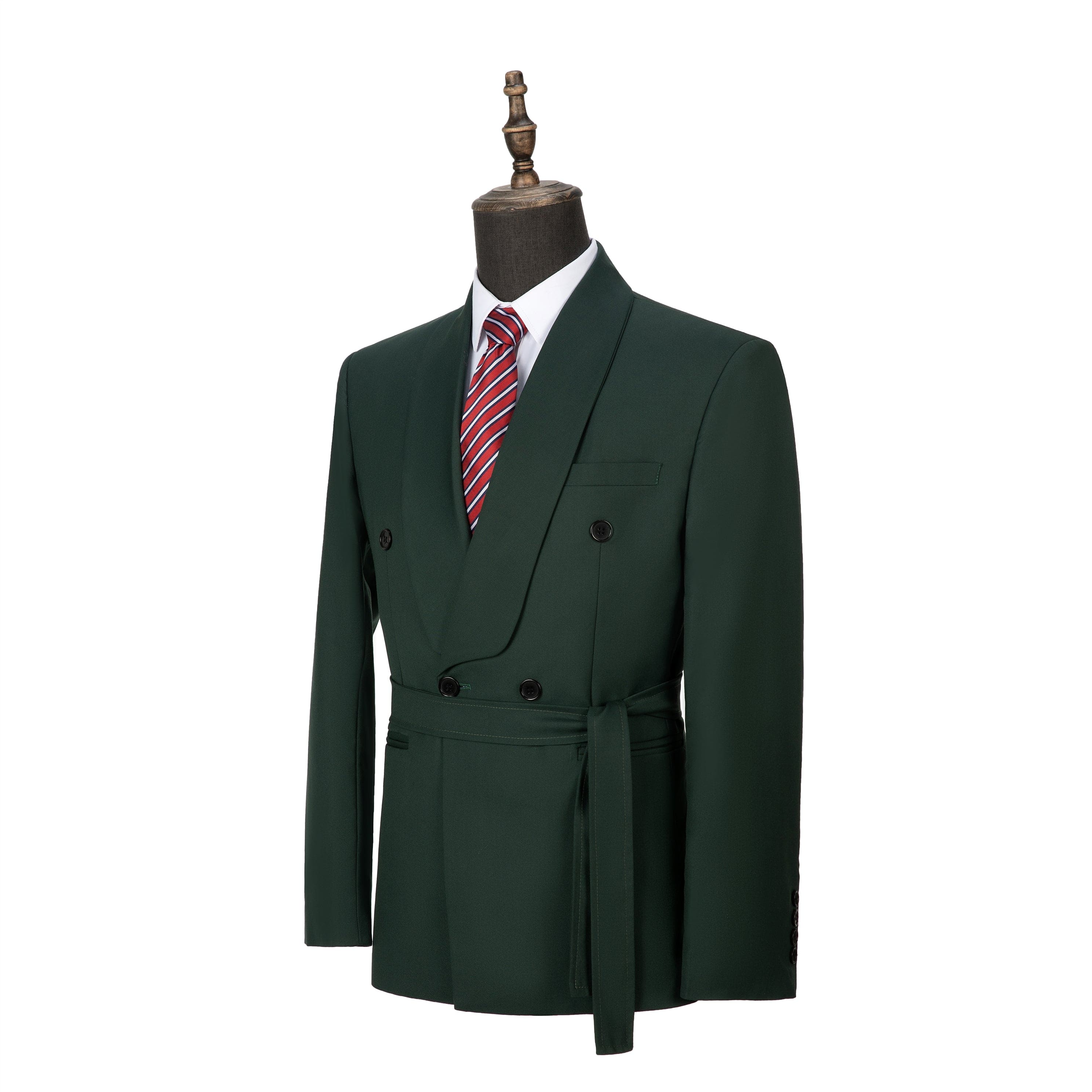 ceehuteey Fashion Casual Men's 2 Pieces Shawl Lapel Double Breasted Suit (Blazer+Pants)