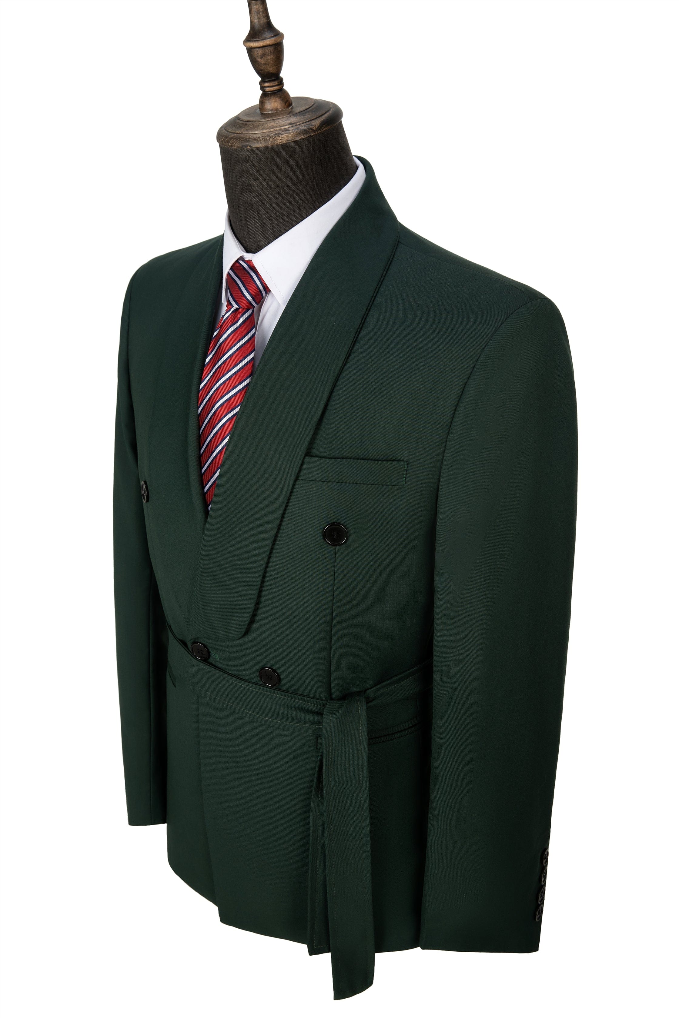ceehuteey Fashion Casual Men's 2 Pieces Shawl Lapel Double Breasted Suit (Blazer+Pants)