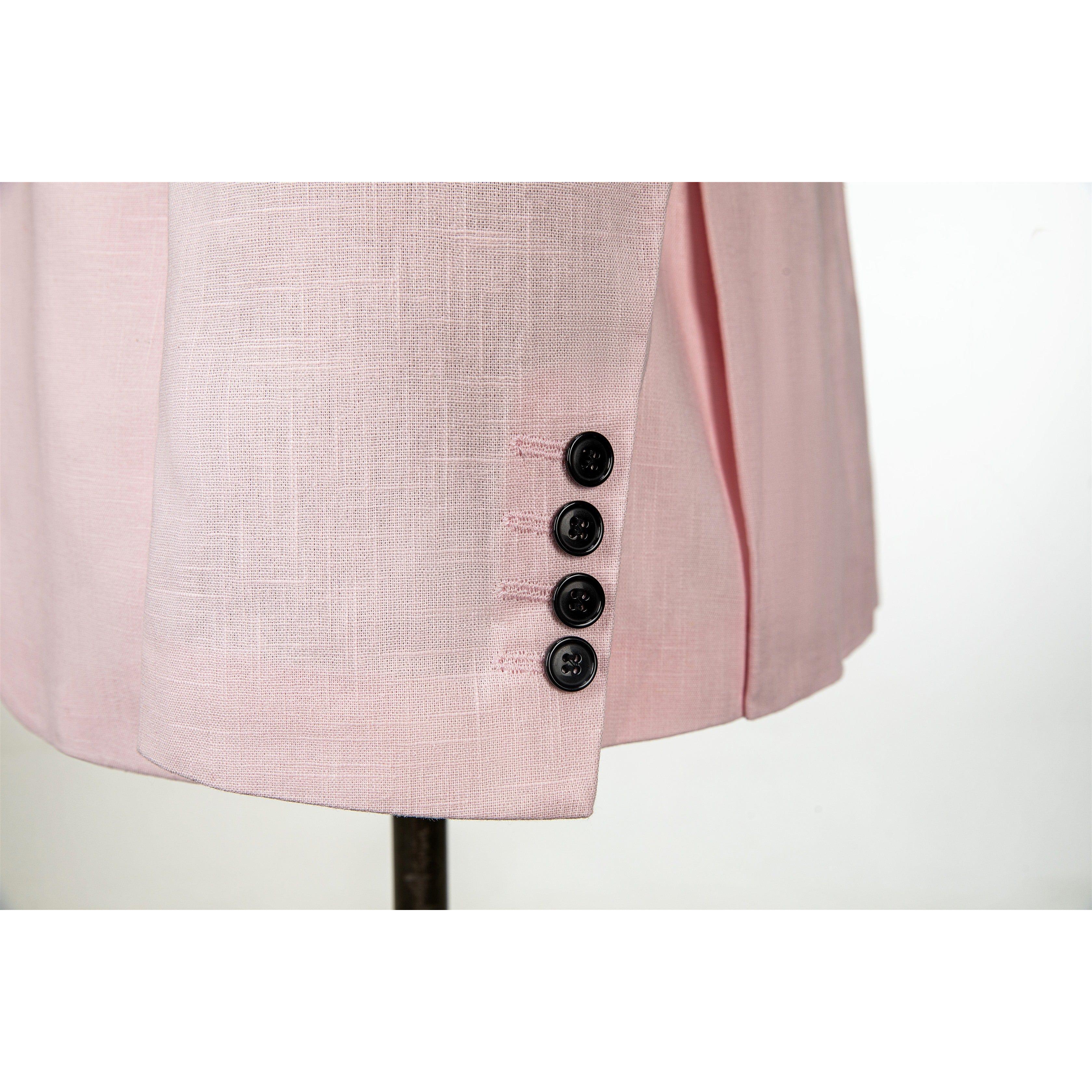 ceehuteey Fashion Formal Men's Linen Regular Notch Lapel Blazer