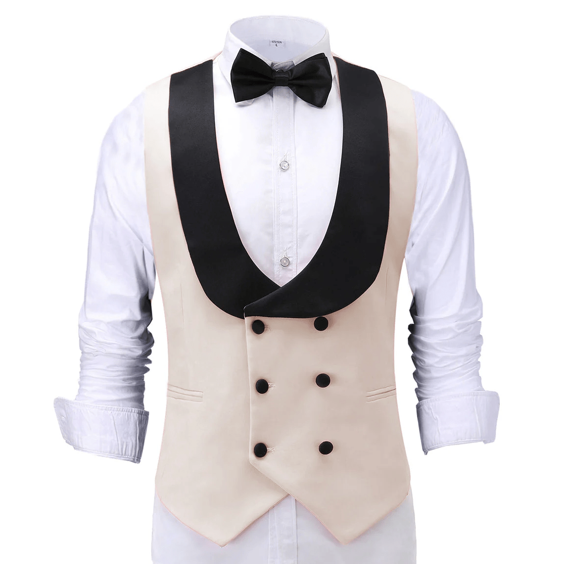 ceehuteey Fashion Men's Suit Vest Regular Fit Shawl Lapel Waistcoat For Wedding