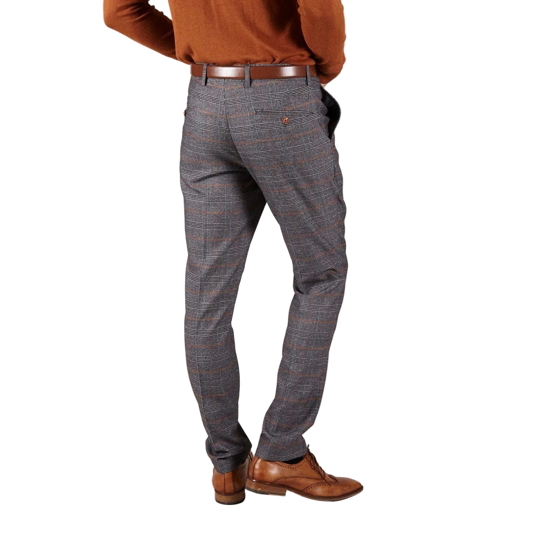 ceehuteey Fashionable Men's 3 piece Plaid Notch Lapel Double Breasted British style Multiple Occasions suits (Blazer+vest+Pants)