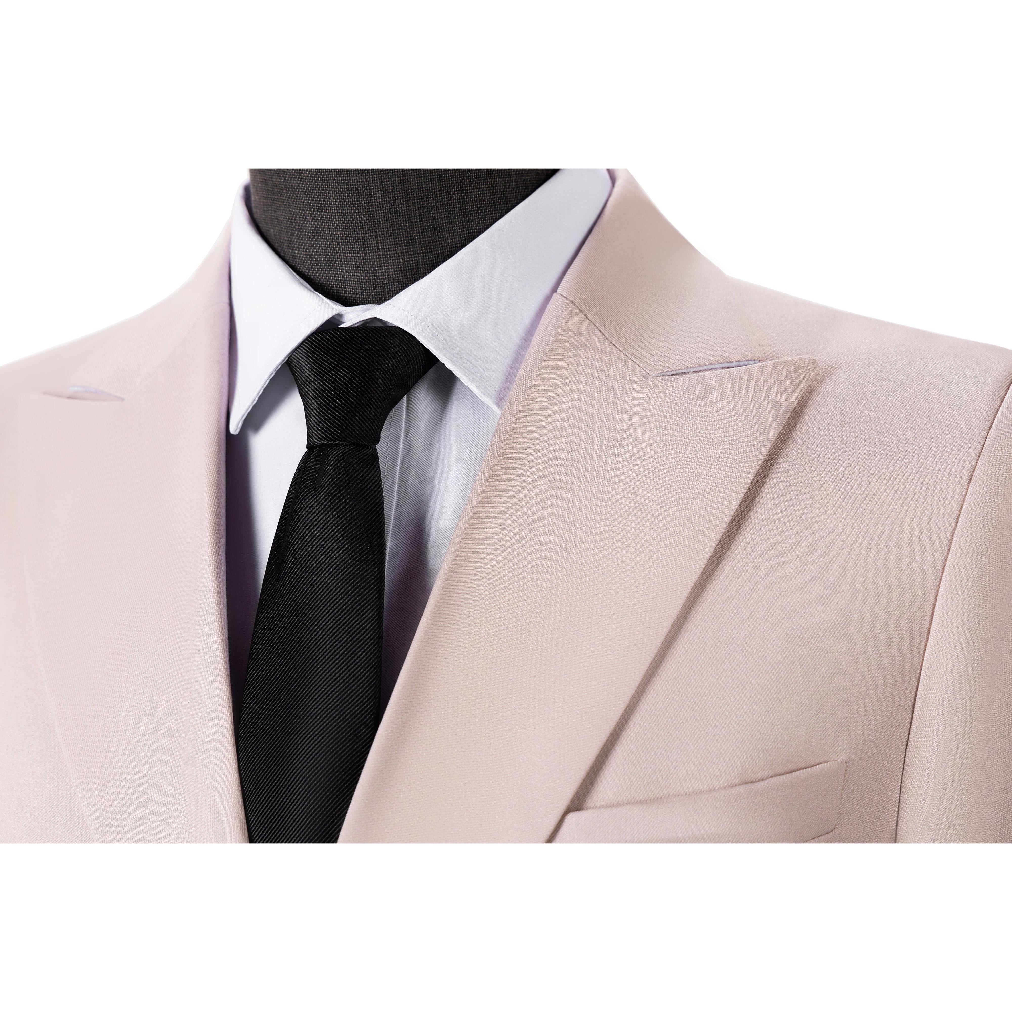 ceehuteey Formal Fashion Men's Suit Double Breasted 2 Piece Business Tuxedos (Blazer+Pants)