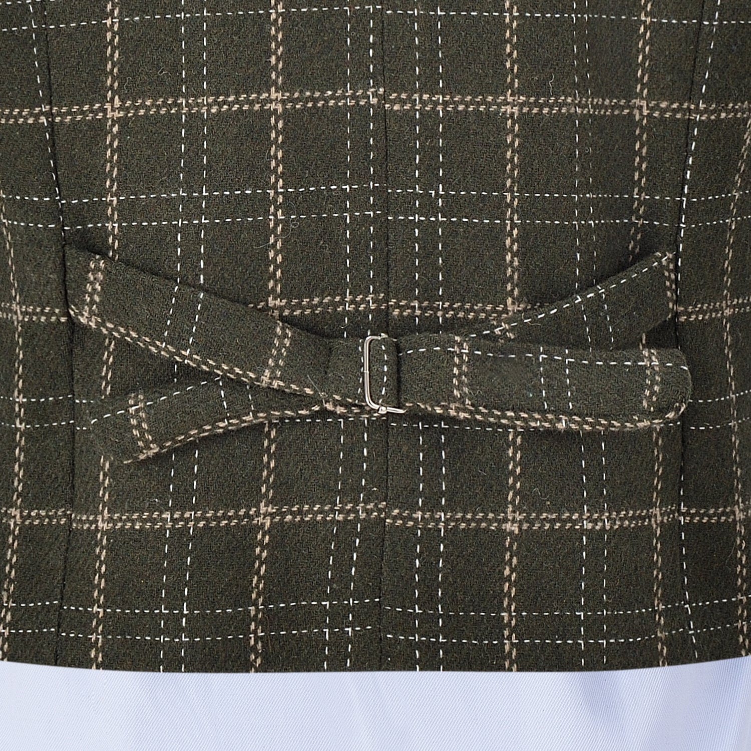 ceehuteey Formal Fashion Men's Suit Vest Tweed Plaid V Neck Waistcoat