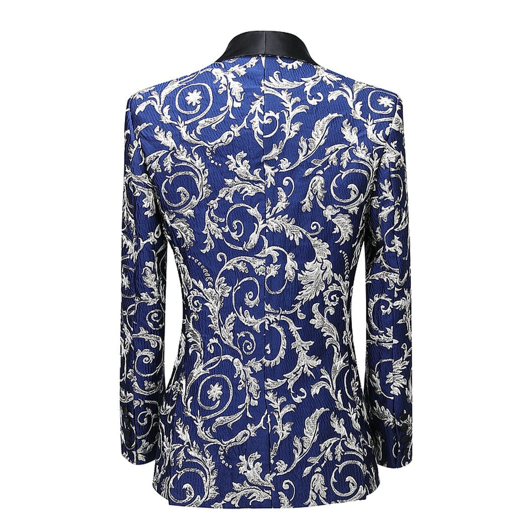 ceehuteey Formal Men's Suit Double Breasted Slim Fit 2 Pieces Business Tuxedos (Blazer+Pants)