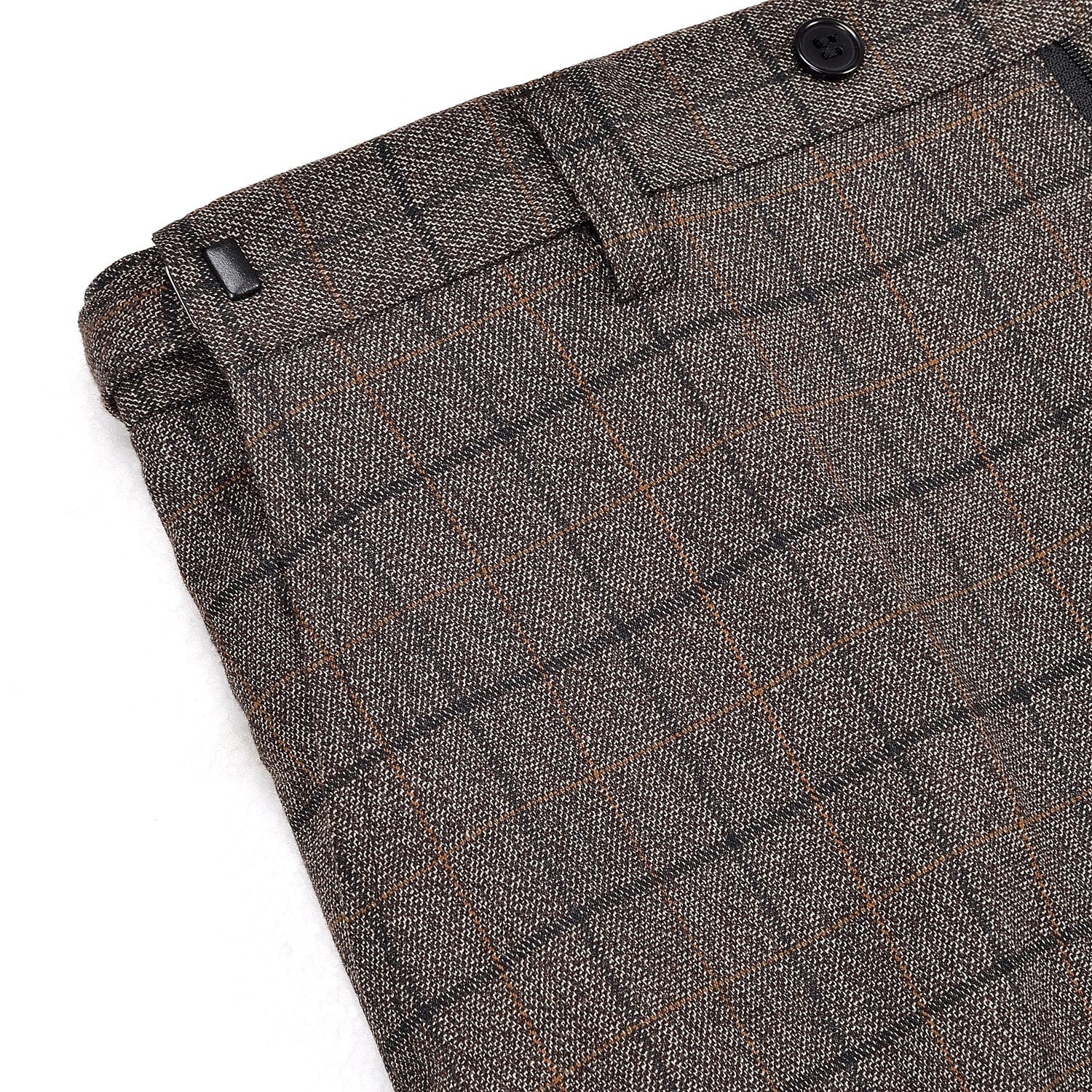 ceehuteey Formal Men's Tweed Plaid Business 3 Pieces Notch Lapel Suit (Blazer+vest+Pants)