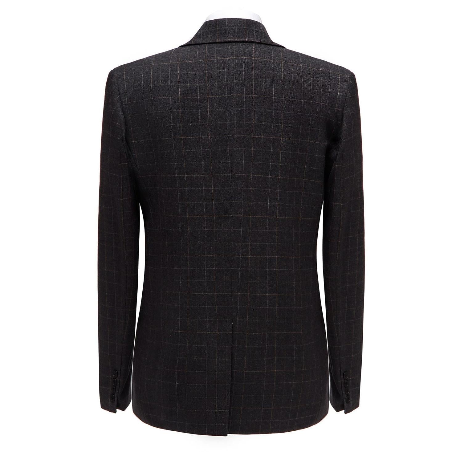 ceehuteey Formal Plaid 3 Pieces Mens Notch Lapel Suit Tuxedos (Blazer+vest+Pants)