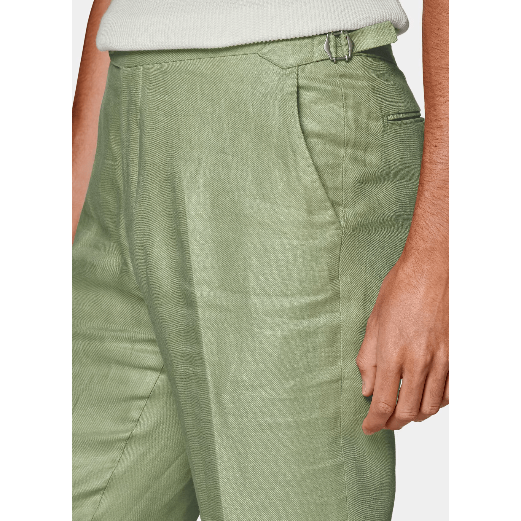 ceehuteey Linen Fashion Double Breasted Peak lapel for Men Solid Suit(Blazer+Pants)