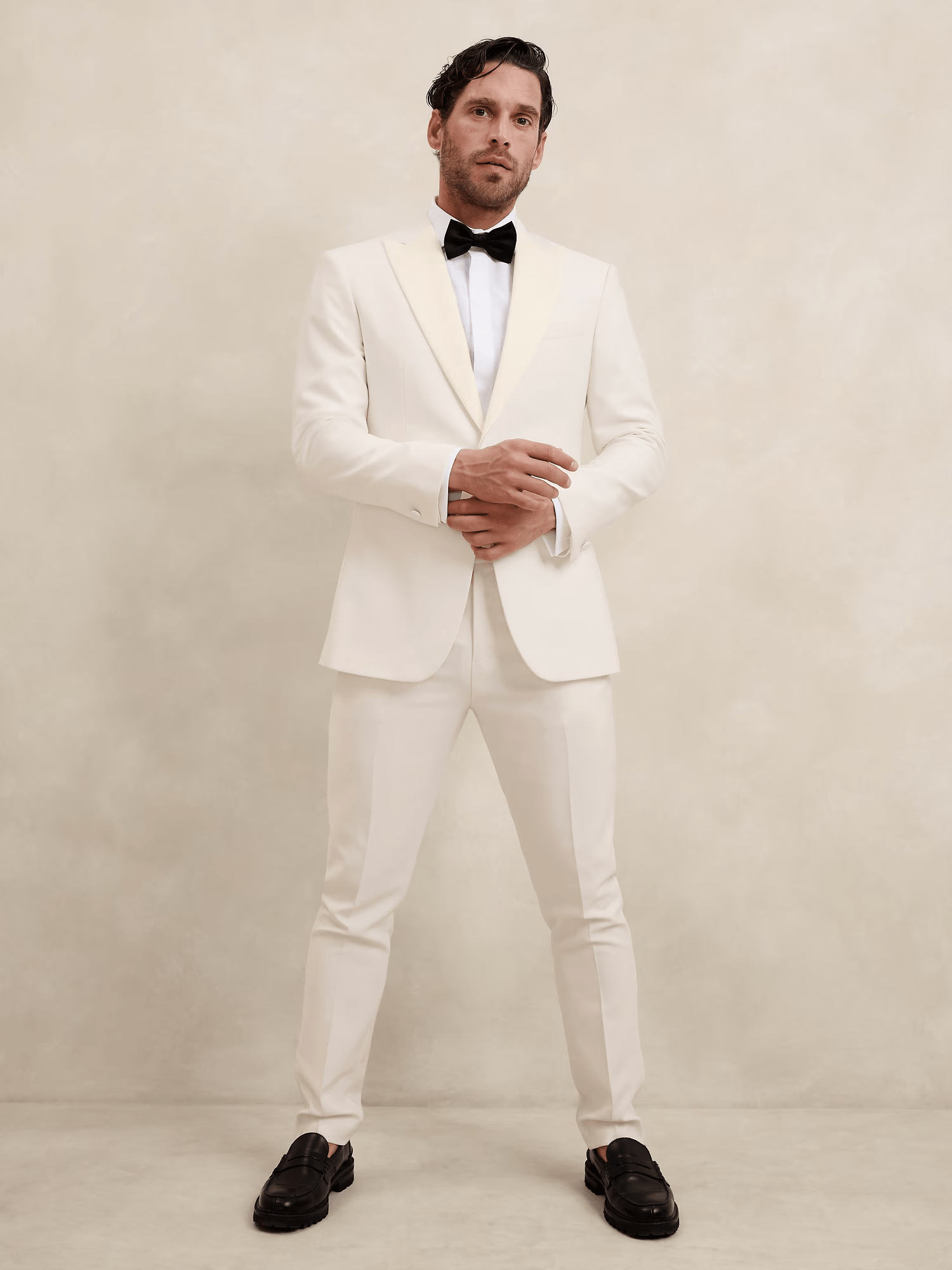 ceehuteey Men's 2 Piece Slim Fit Shawl Lapel Fashion Multiple Occasions Western Tuxedos Suit( Blazer+ Pant)
