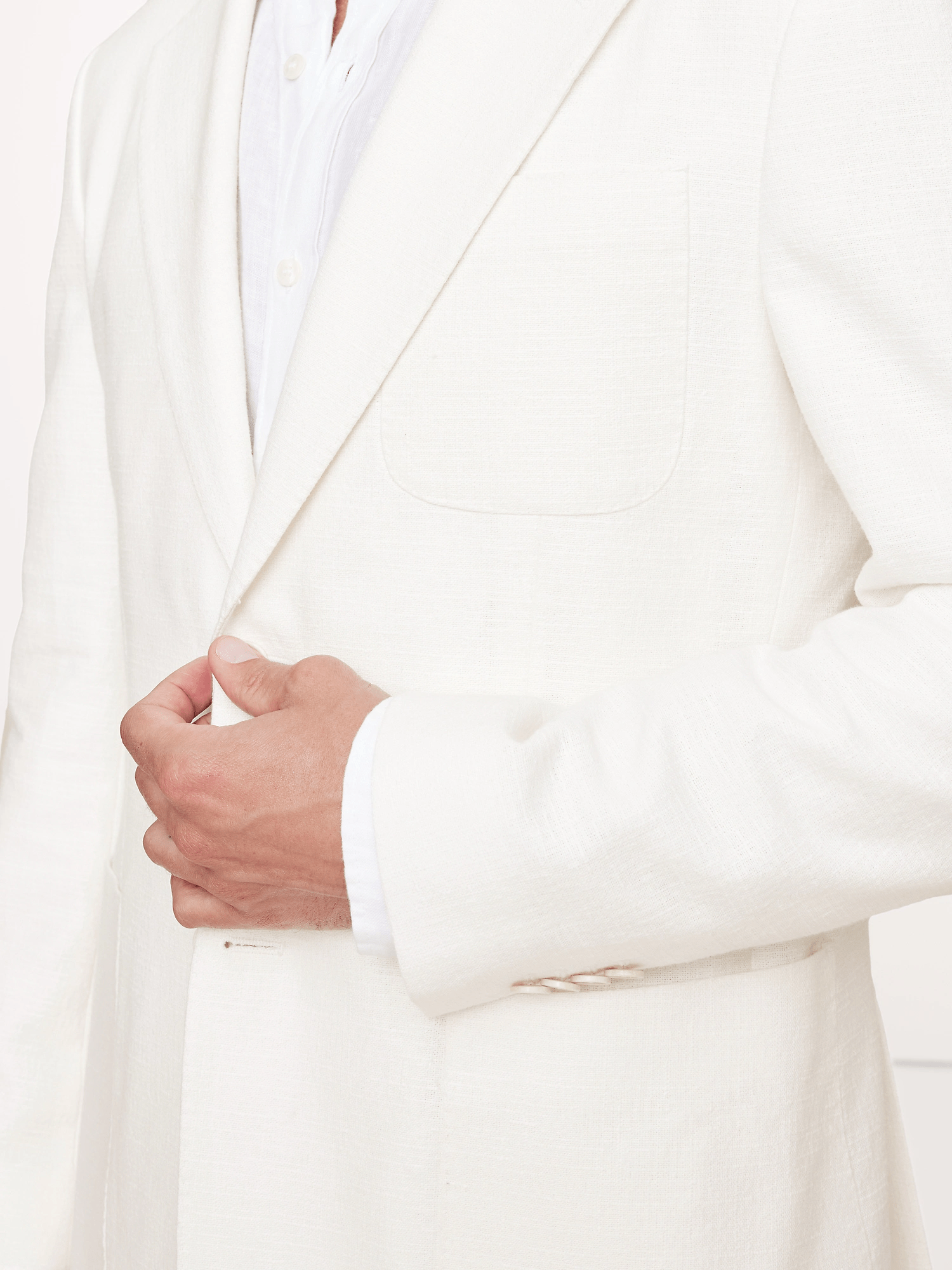 ceehuteey Men's 2 Piece Slim Fit White Notch Lapel Fashion Multiple Occasions Western Tuxedos Suit( Blazer+ Pant)