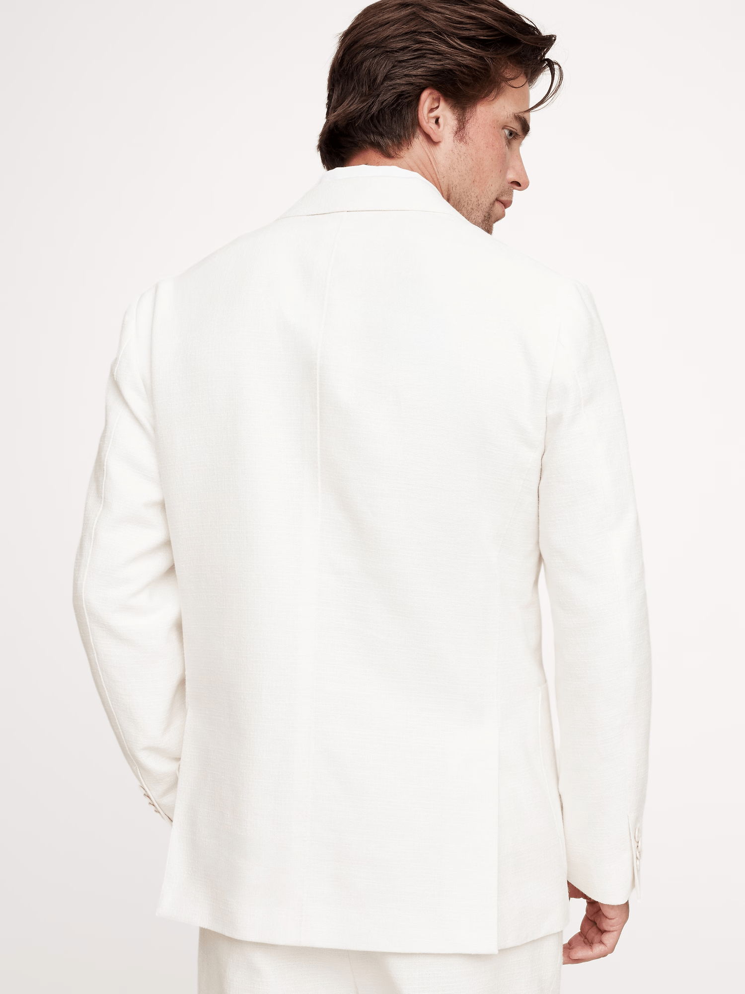 ceehuteey Men's 2 Piece Slim Fit White Notch Lapel Fashion Multiple Occasions Western Tuxedos Suit( Blazer+ Pant)