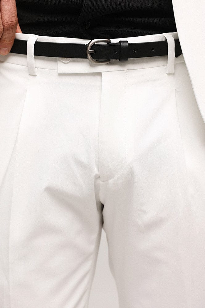 ceehuteey Men's 2 Piece White Peak lapel Fashion Multiple Occasions Western Tuxedos Suit( Blazer+ Pant)