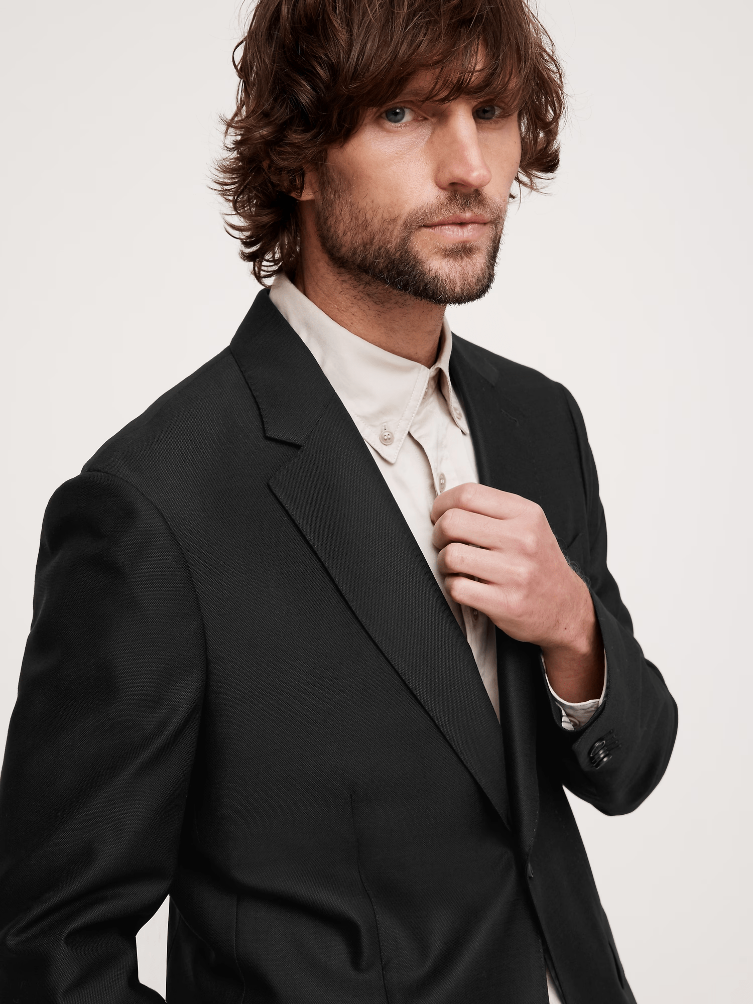 ceehuteey Men's 2 Pieces Black Fashion Notch Lapel Business Multiple Occasions Suit (Blazer+Pants)