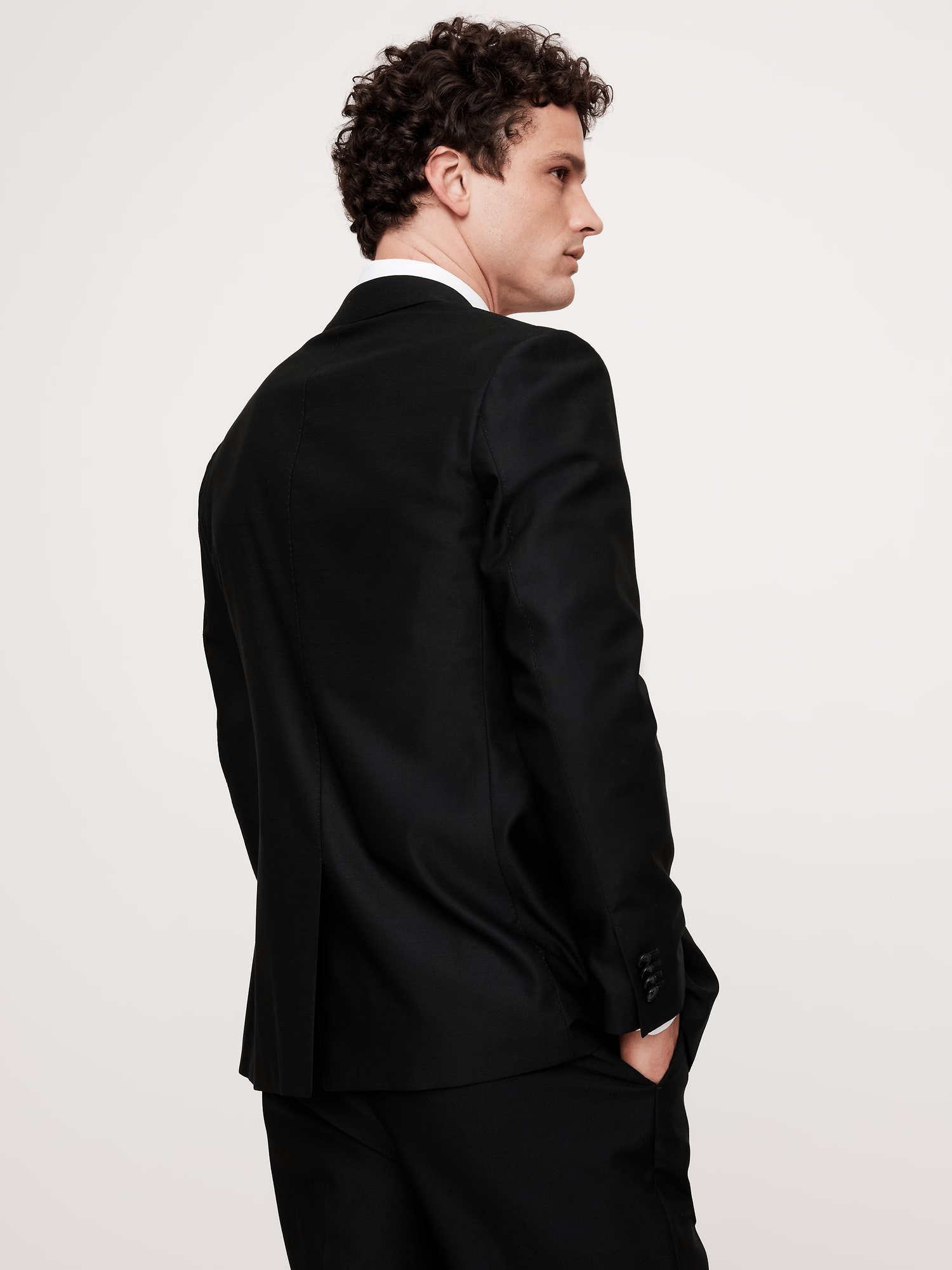 ceehuteey Men's 2 Pieces Black Signature Fashion Notch Lapel Business Multiple Occasions Suit (Blazer+Pants)