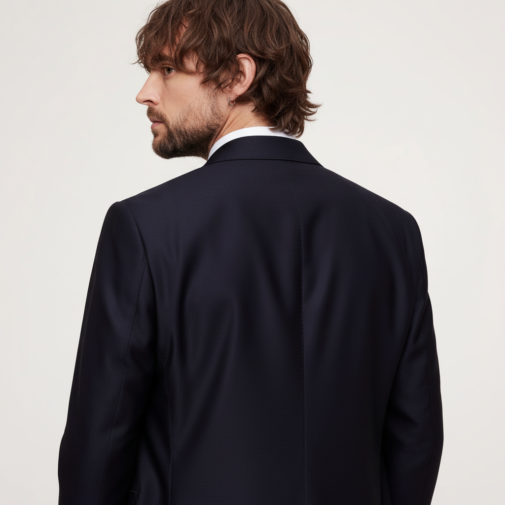 ceehuteey Men's 2 Pieces Black Signature Fashion Notch Lapel Business Multiple Occasions Suit (Blazer+Pants)