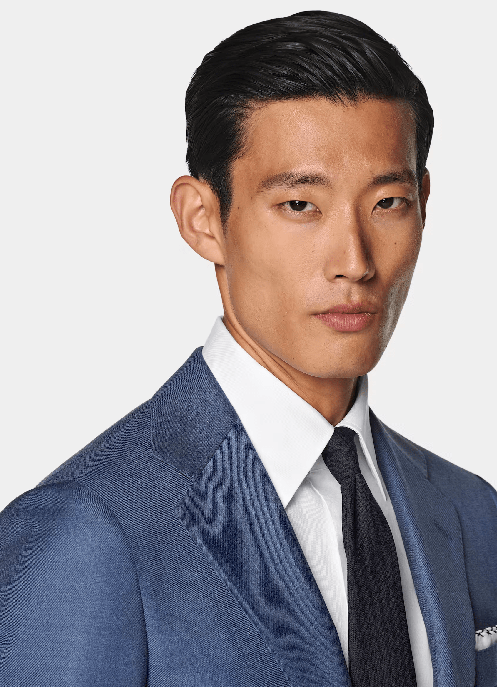 ceehuteey Men's 2 Pieces Blue Business Formal Notch Lapel Suit (Blazer+Pants)