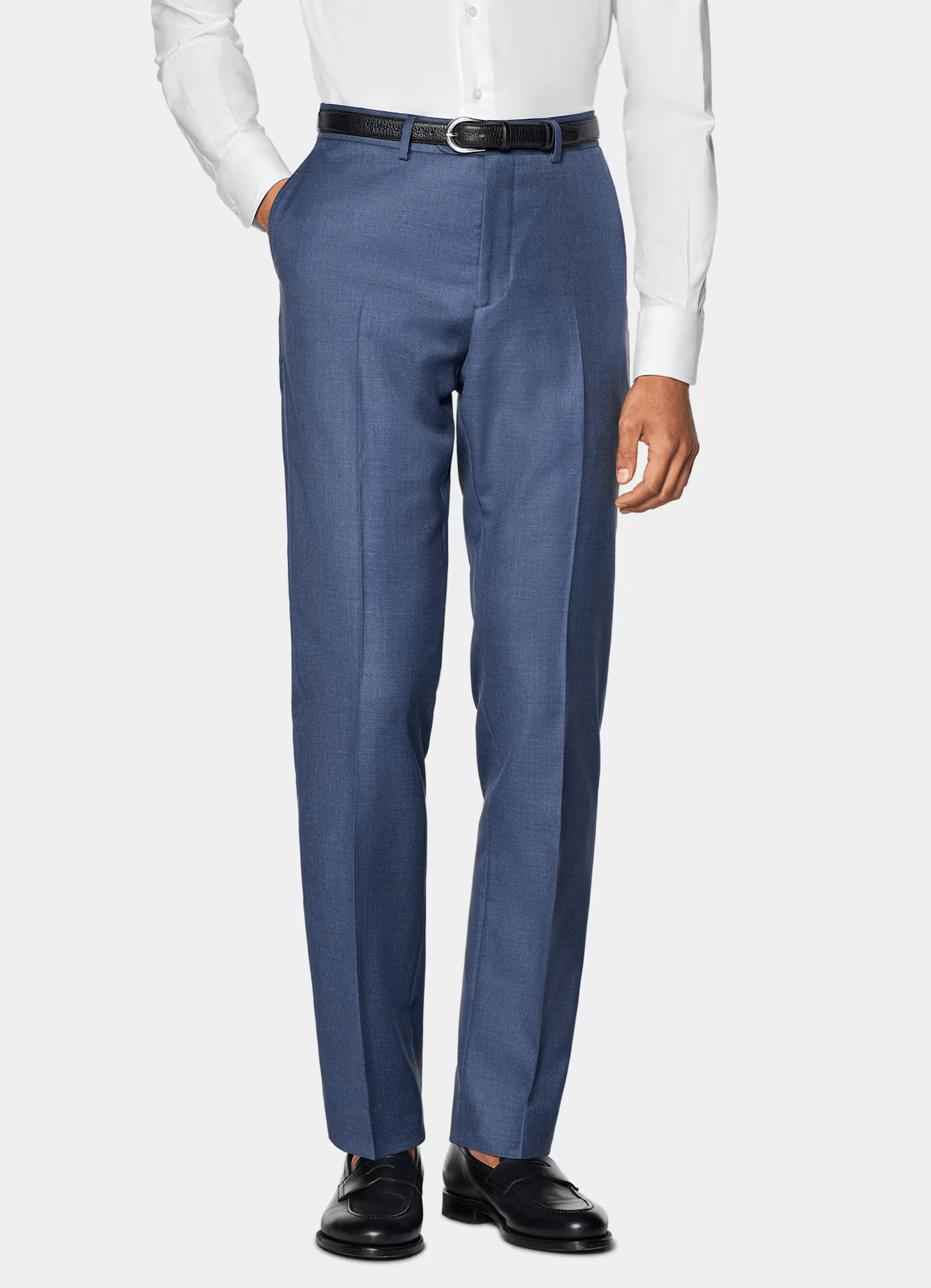 ceehuteey Men's 2 Pieces Blue Business Formal Notch Lapel Suit (Blazer+Pants)