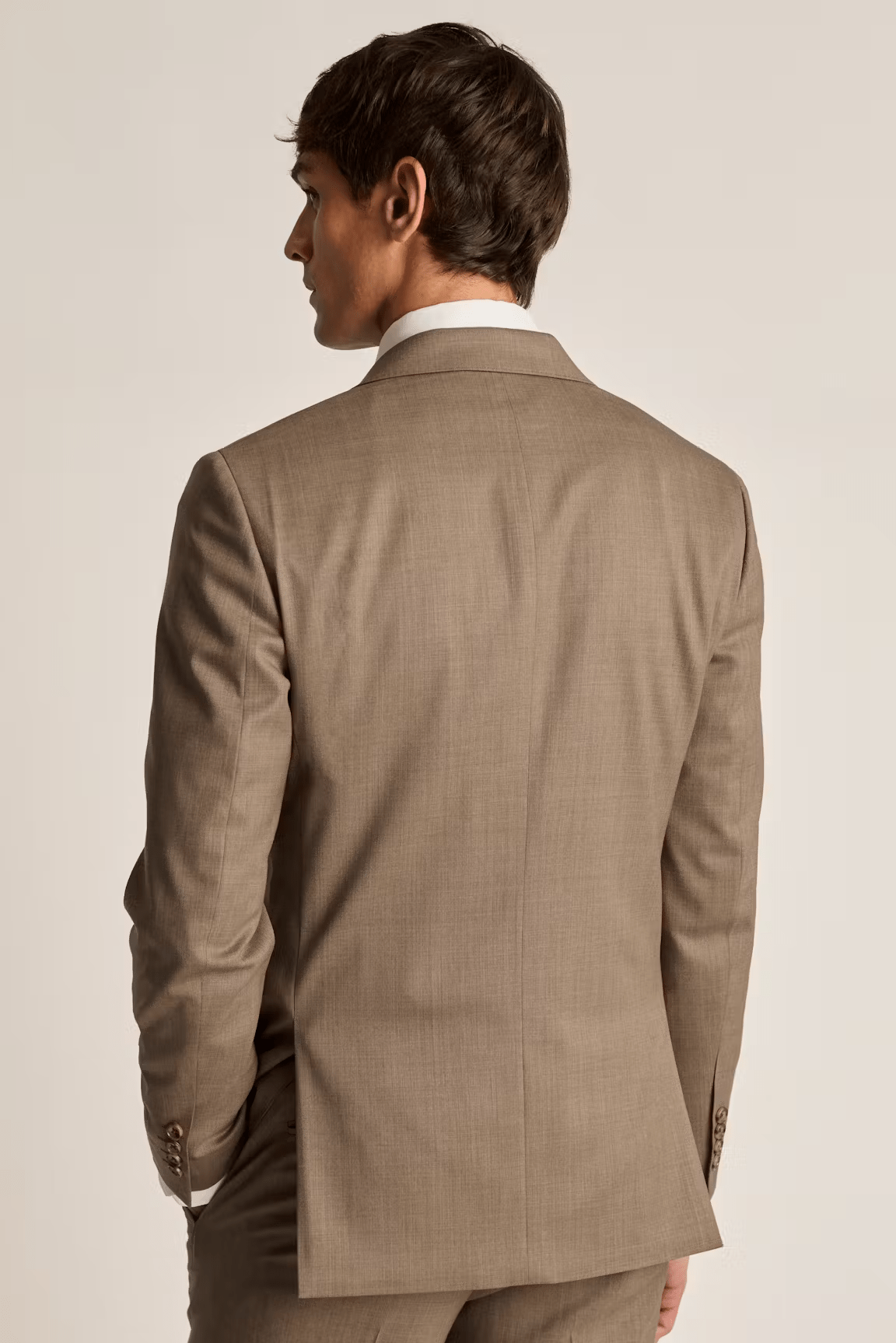 ceehuteey Men's 2 Pieces Brown Casual Fashion Notch Lapel Multiple Occasions Suit (Blazer+Pants)