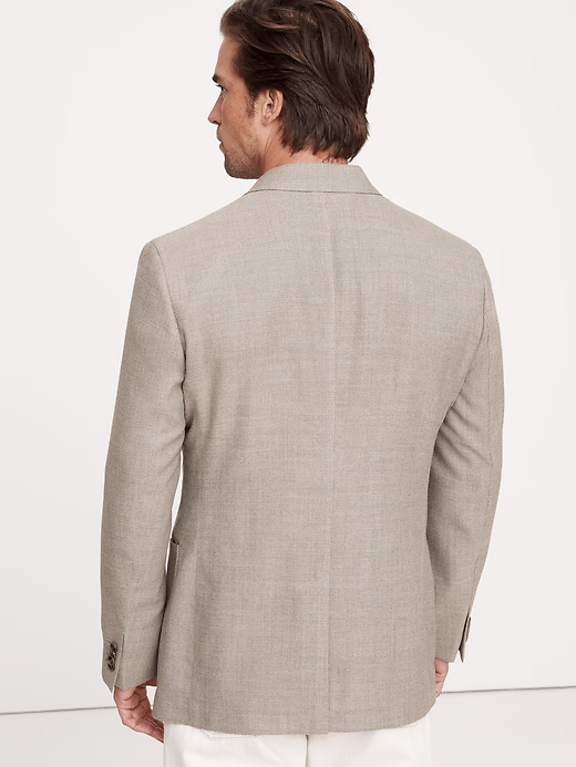 ceehuteey Men's 2 Pieces Camel Tweed Wool Herringbone Fashion Notch Lapel Suit (Blazer+Pants)