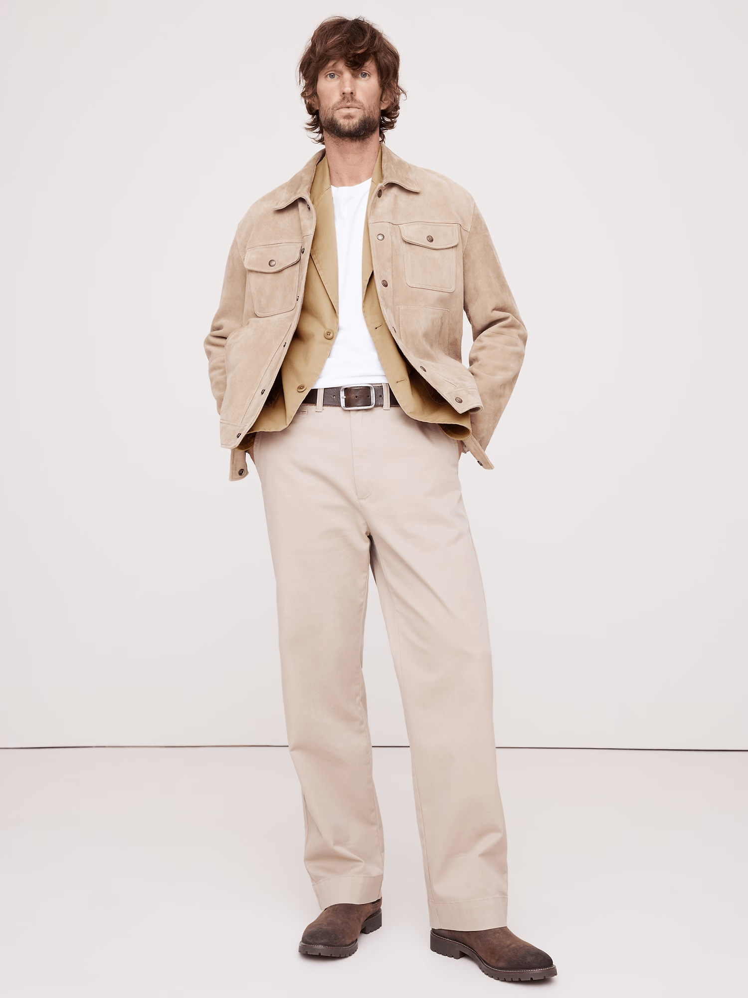 ceehuteey Men's 2 Pieces Casual stylish Beige Notch Lapel Fashion Suit (Blazer+Pants)