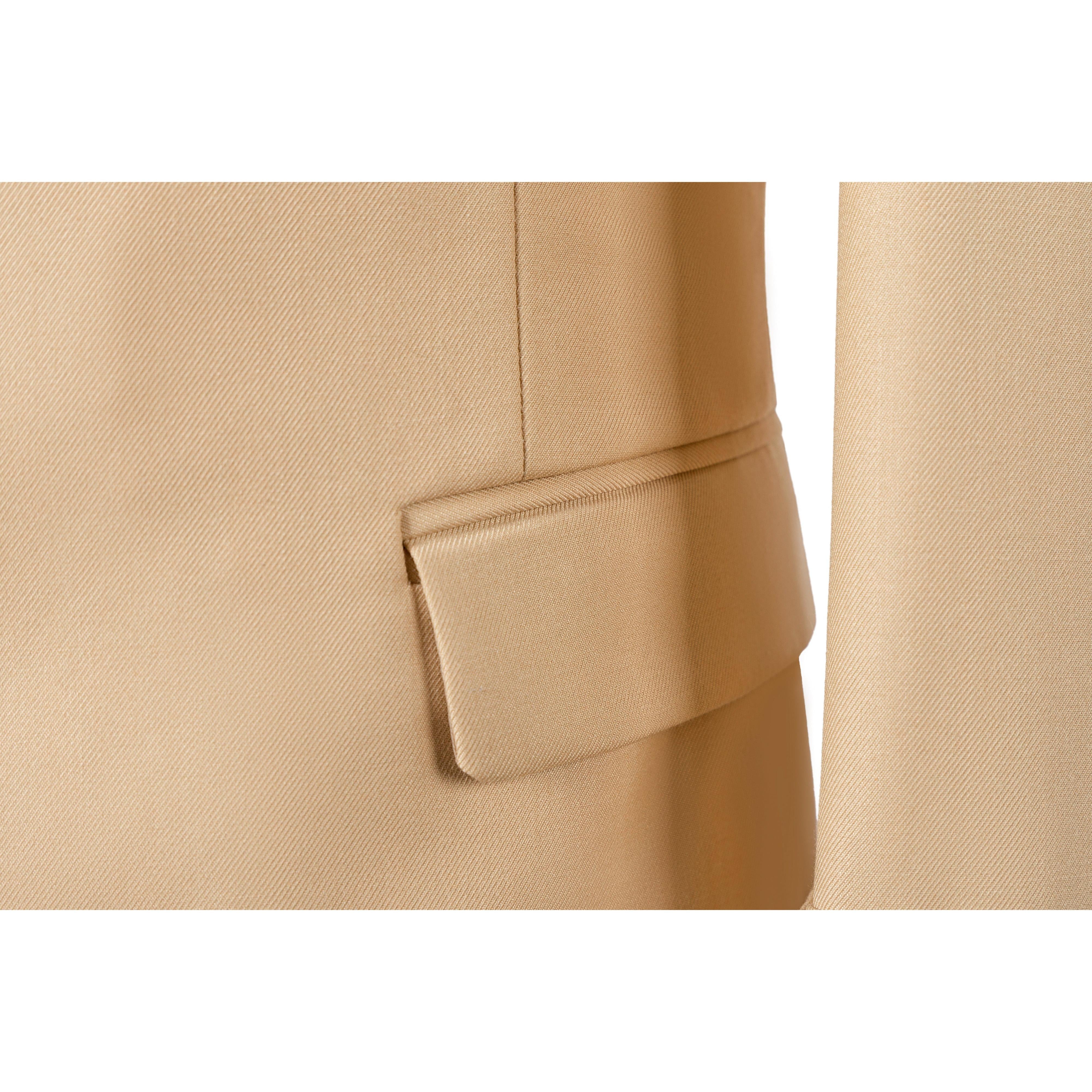 ceehuteey Men's 2 Pieces Champagne Fashion Notch Lapel Sunshine Formal Suit (Blazer+Pants)