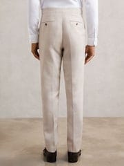 ceehuteey Men's 2 Pieces Double Breasted Beige Multiple occasions Peak lapel Mens Suit (Blazer+Pants)