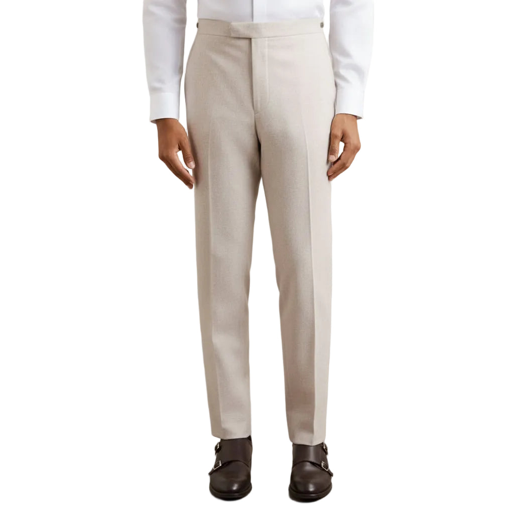 ceehuteey Men's 2 Pieces Double Breasted Beige Multiple occasions Peak lapel Mens Suit (Blazer+Pants)