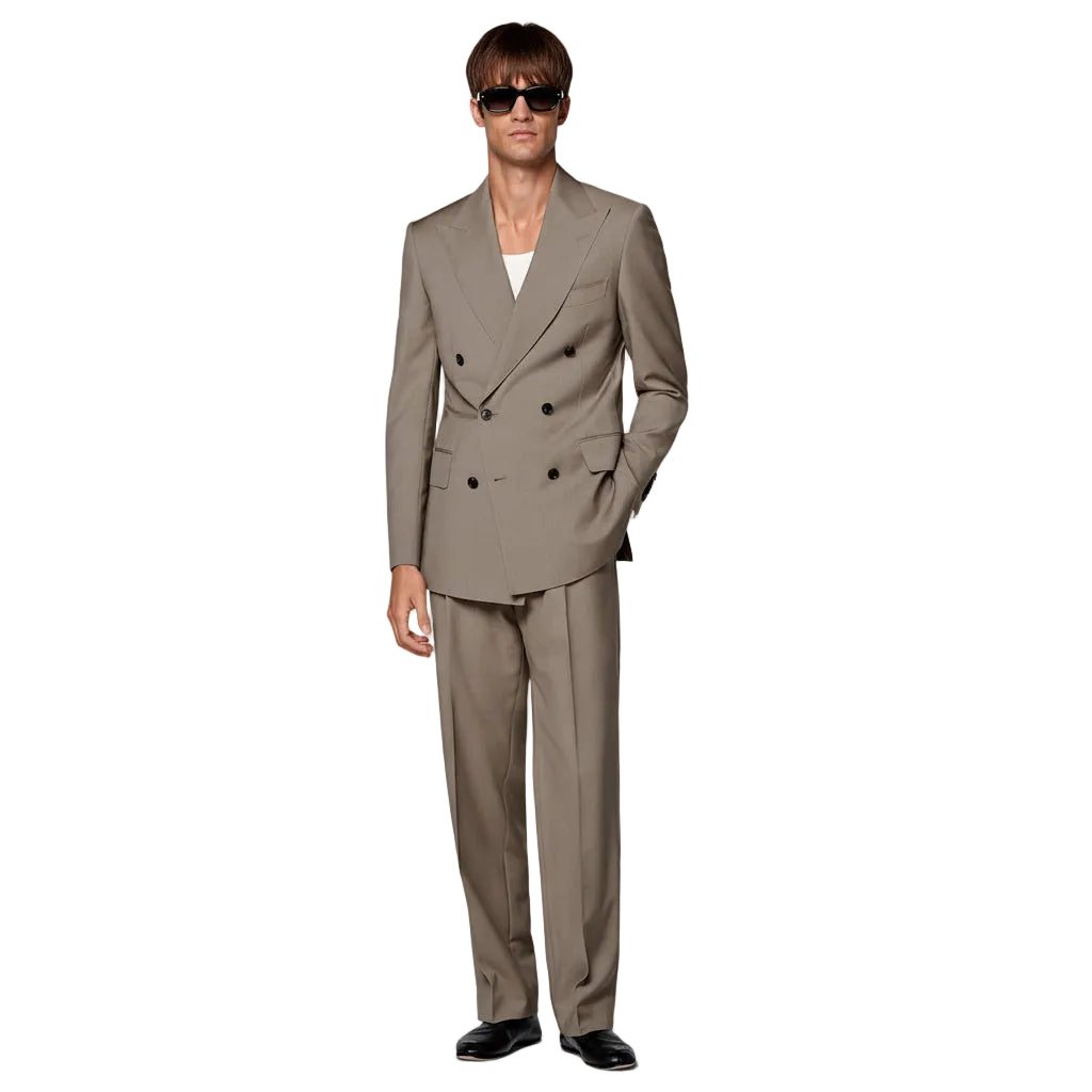 ceehuteey Men's 2 Pieces Double Breasted Peak lapel Multiple occasions Mens Suit (Blazer+Pants)